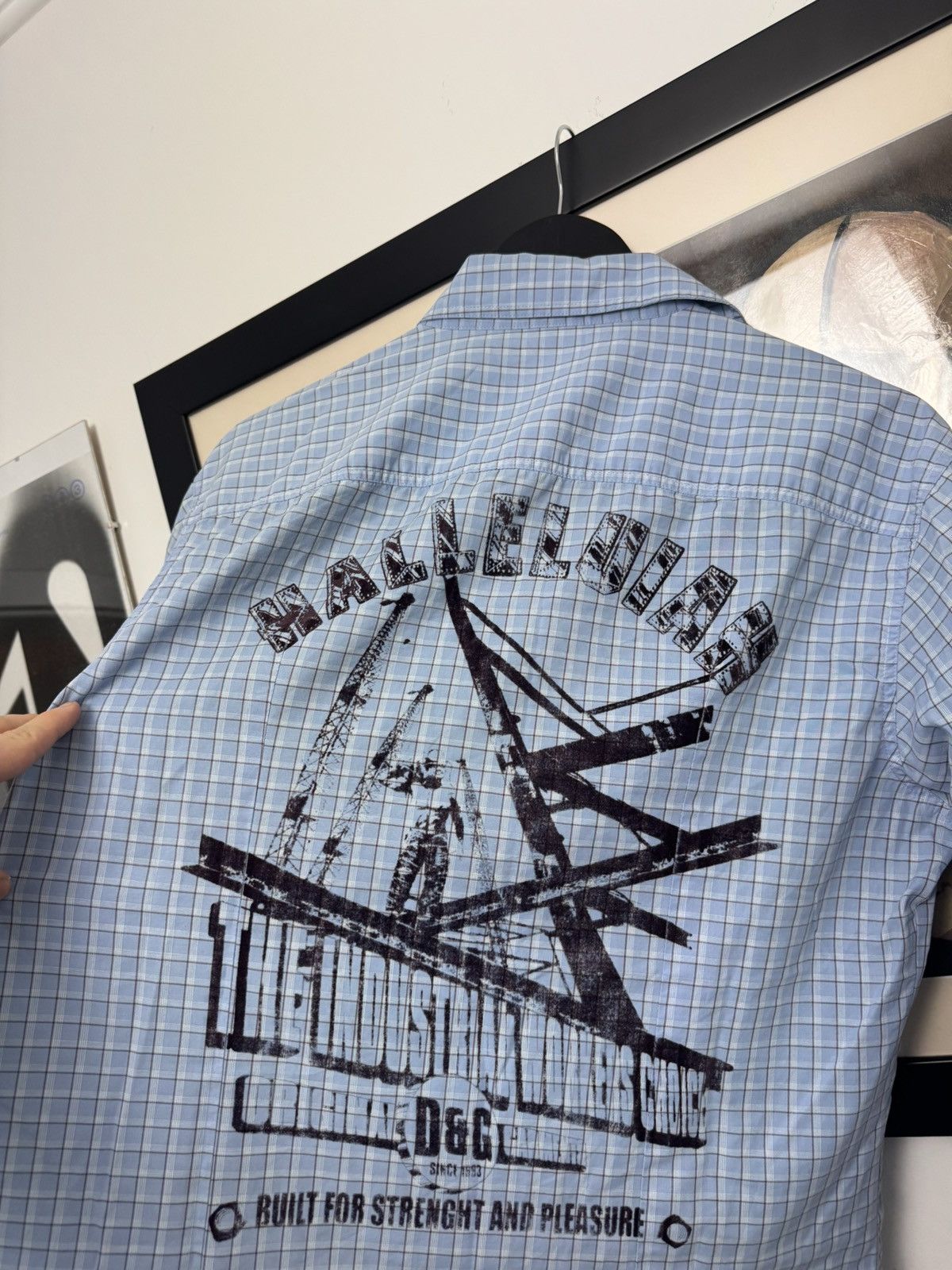 Dolce & Gabbana Dolce Gabbana D&G Vintage Y2k Plaid Shirt 00s Halleluiah Size US XL / EU 56 / 4 - 3 Thumbnail