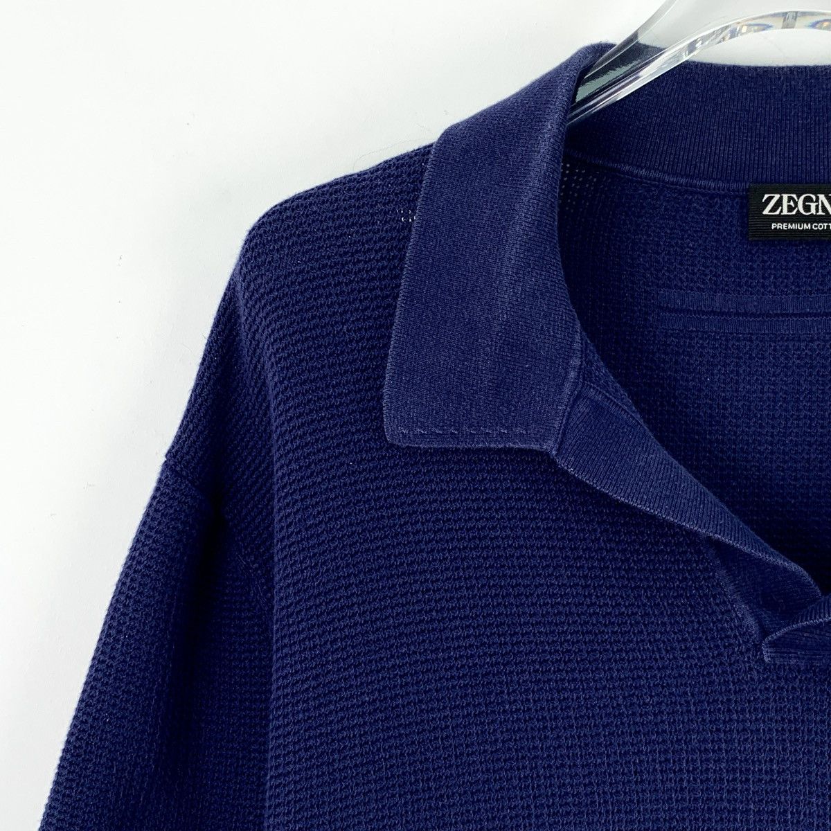 Z Zegna Zegna Cotton Collared Short Sleeve Knit Sweater K26WX Size US XL / EU 56 / 4 - 3 Thumbnail