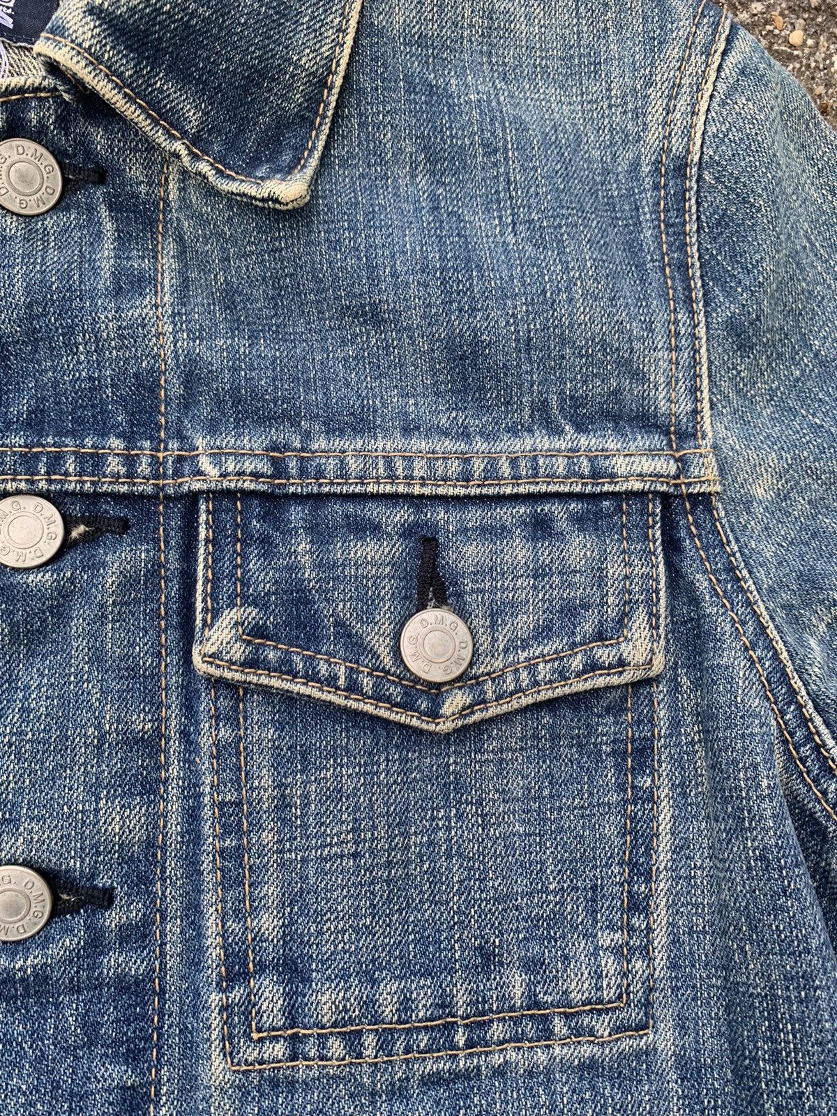 Japanese Brand × OMNIGOD Domingo D.M.G Distressed Denim Jacket Size S / US 4 / IT 40 - 12 Thumbnail