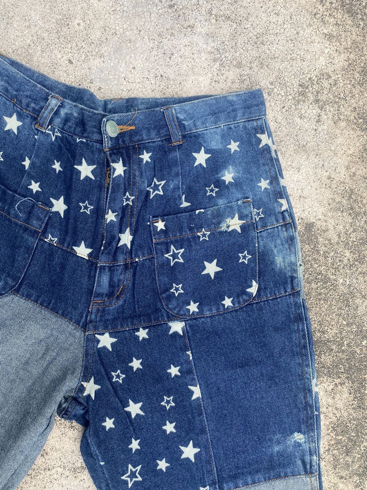 Hysteric Glamour × Japanese Brand Flare Jeans Chocolate Hagi Patchwork Bootcut Size 24 Size US 26 / EU 42 - 9 Thumbnail