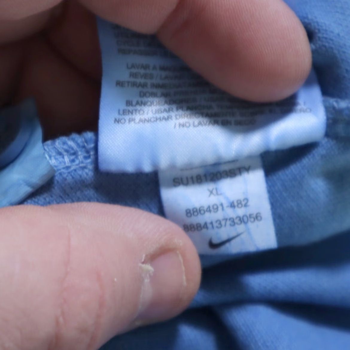 Nike VINTAGE Nike Garment Dyed Cotton Solid Polo Shirt Blue Men's XL Size US XL / EU 56 / 4 - 8 Thumbnail