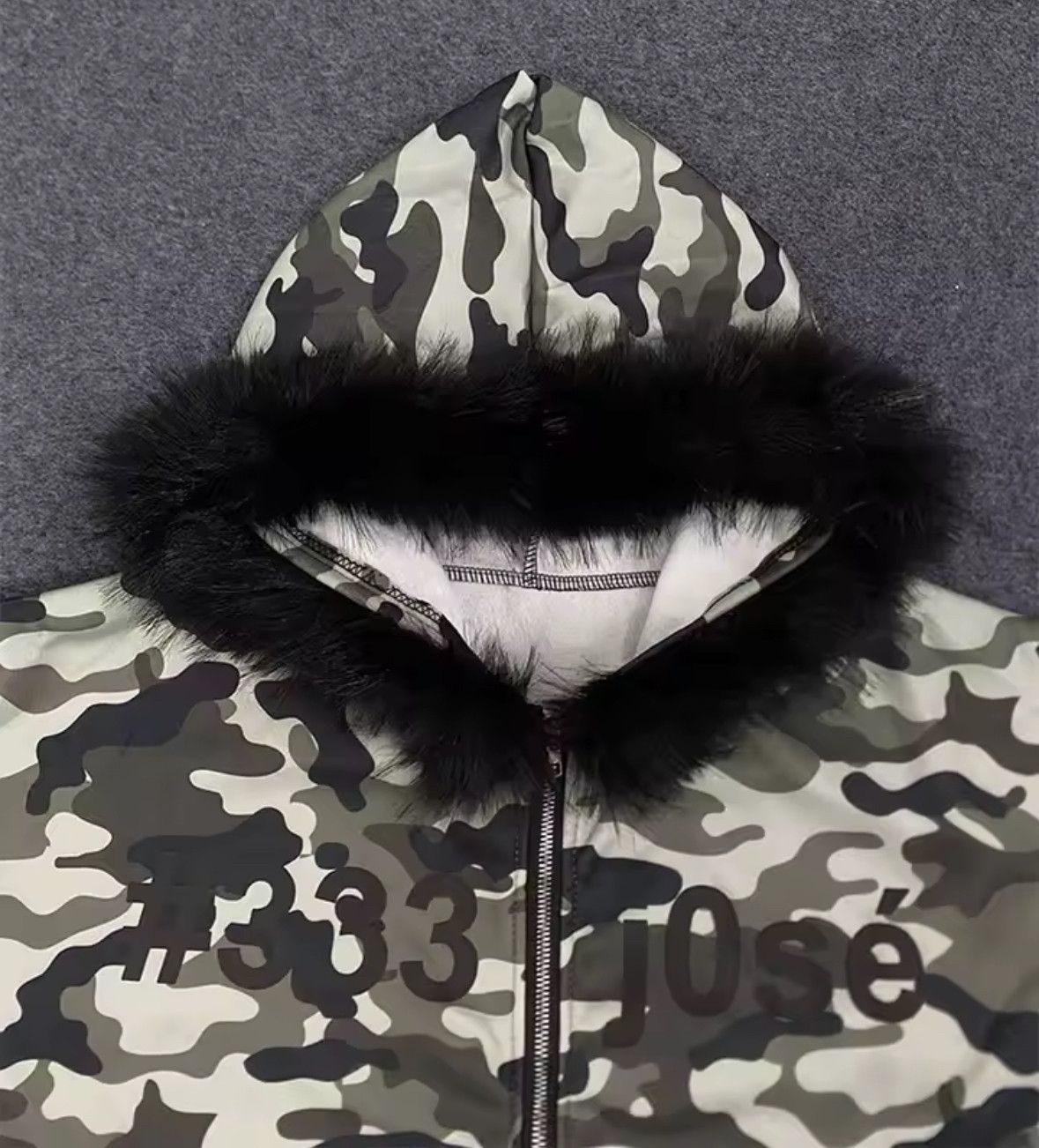 Other Fashion Punk Y2K Goth Grunge Camouflage Fur Hoodies Size M / US 6-8 / IT 42-44 - 2 Thumbnail