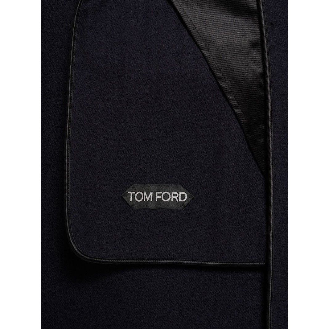 Tom Ford TOM FORD Double Breasted Navy Wool Twill Coat New & Authenti Size US L / EU 52-54 / 3 - 4 Thumbnail