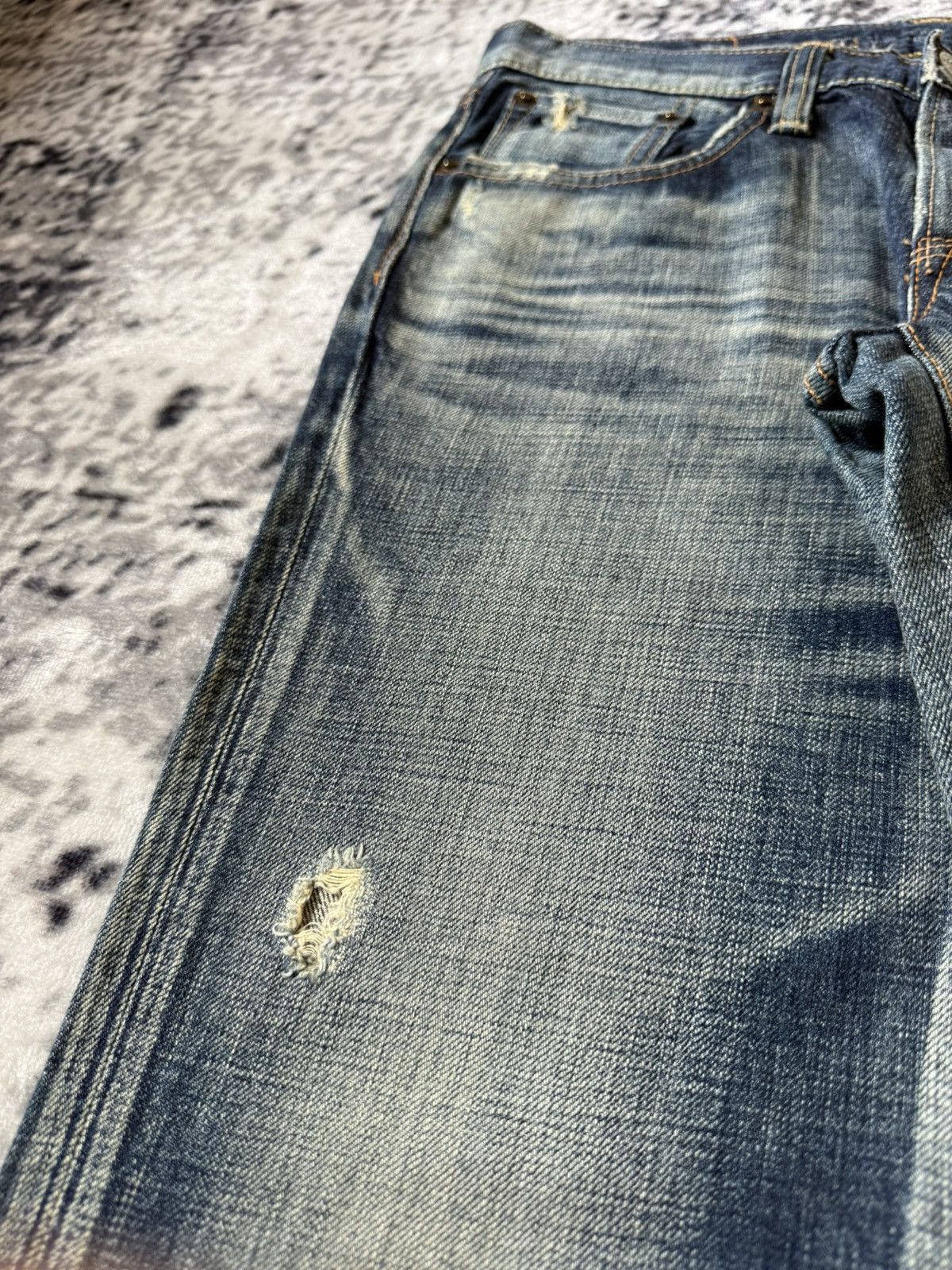 Edwin Edwin Fuga Style 503 Patina Fade Wash Whiskers Jeans Size US 28 / EU 44 - 10 Thumbnail