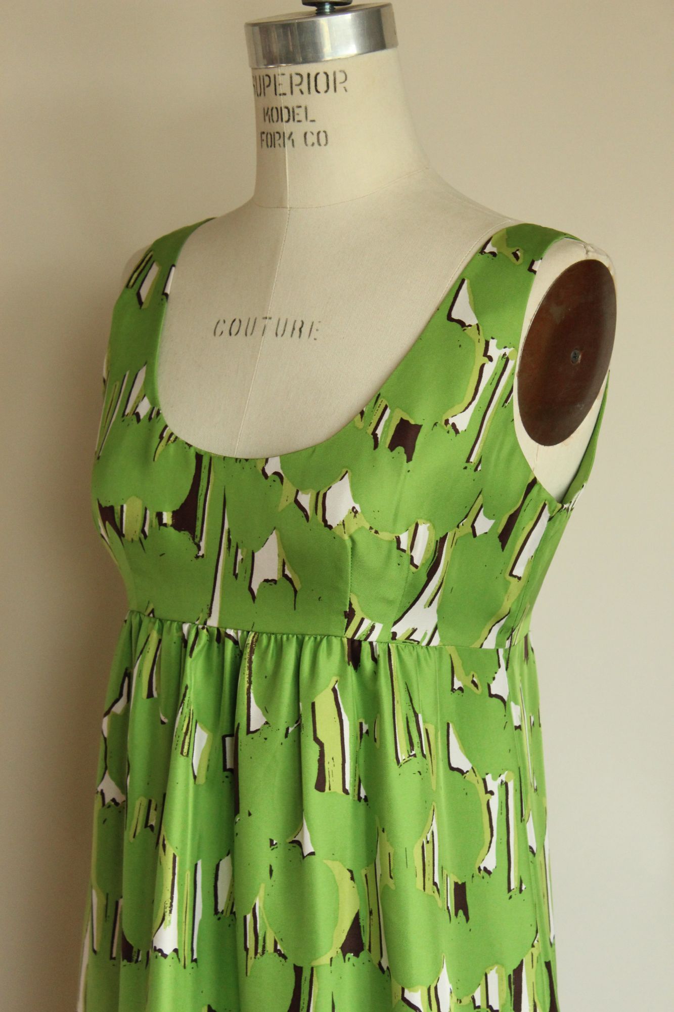 Michael Kors Michael Kors Mini Dress, Silk Empire Waist, Size 6P, Green B Size M / US 6-8 / IT 42-44 - 8 Thumbnail