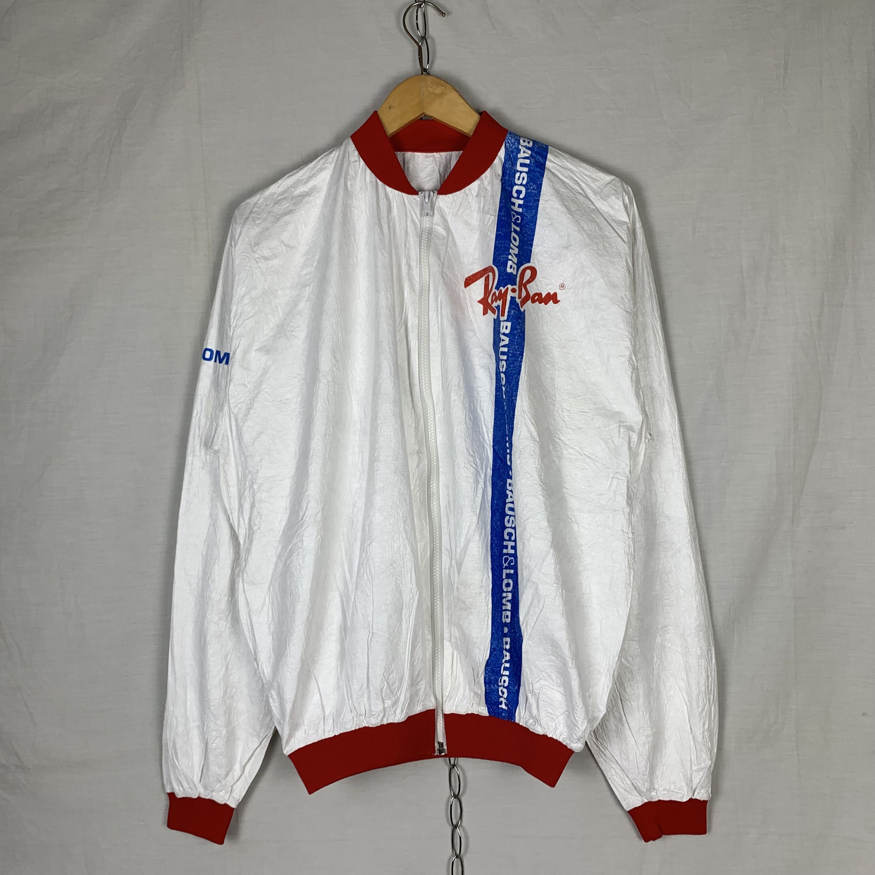 image of Vintage Rayban Tyvek Jacket Bausch&lomb in White, Men's (Size Medium)
