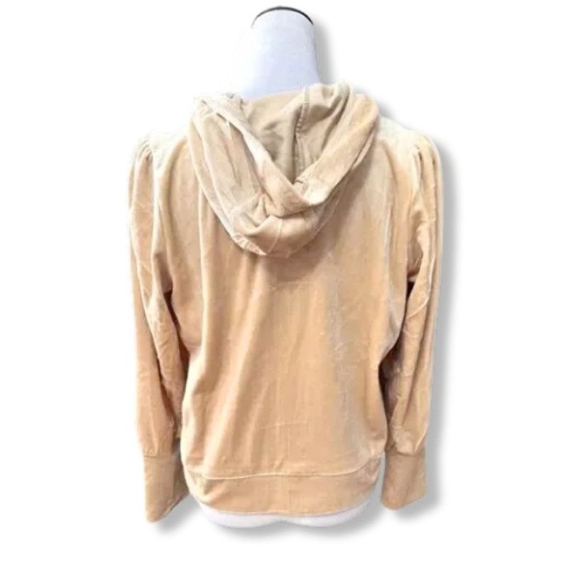 DKNY DKNY Full-Zip Hoodie Long Sleeve Velour Gold Tan Women's M Size M / US 6-8 / IT 42-44 - 6 Thumbnail