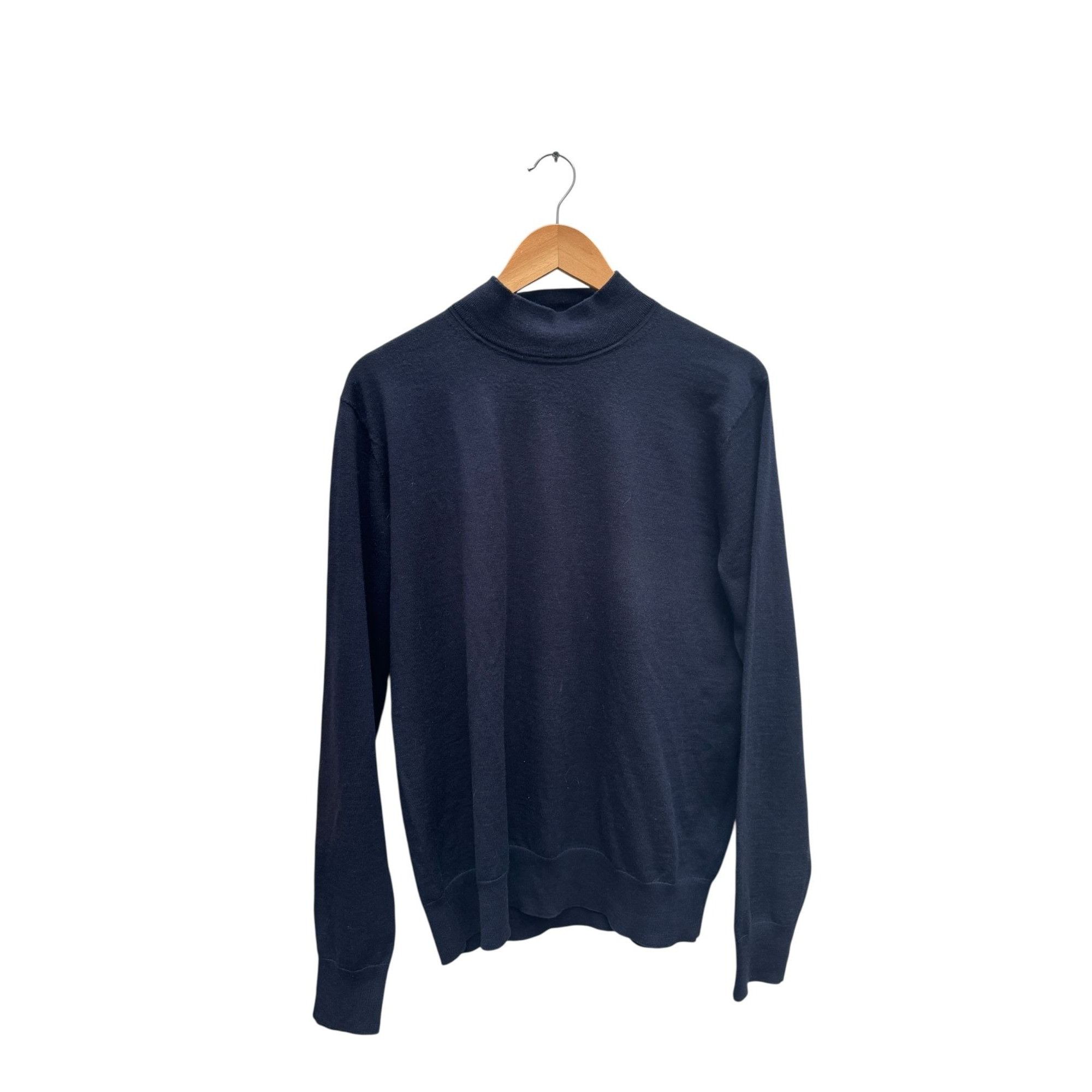 Dries Van Noten Merino Wool Navy Rollneck Sweater Size US XL / EU 56 / 4 - 1 Thumbnail