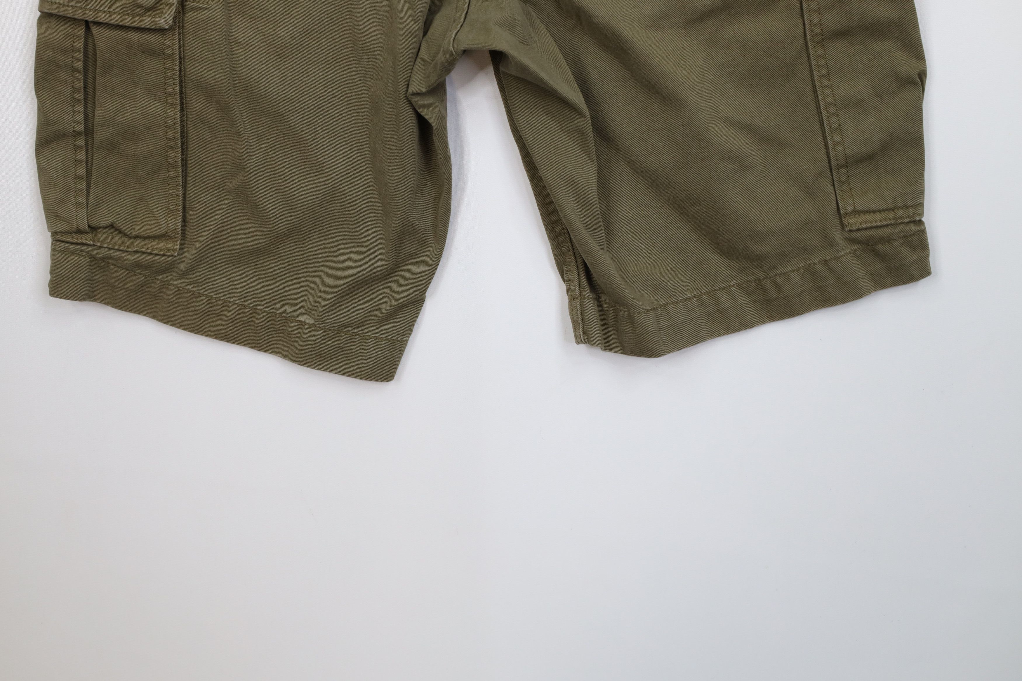 Lands' End Vintage 90s Lands End Heavyweight Cargo Shorts Green Cotton Size US 36 / EU 52 - 13 Thumbnail