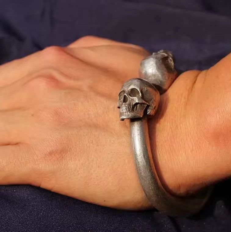 Jewelry Punk Gothic Skeleton Skull Retro Style Bracelet Size ONE SIZE - 3 Thumbnail