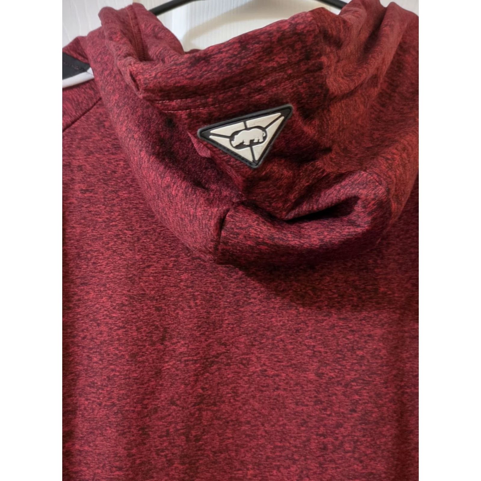 Ecko Unltd. Ecko Unltd Hooded Pullover Jacket Men M Red Marbled Sleeve Black Logo Pullover Hooded Fleece Polyester Size US M / EU 48-50 / 2 - 5 Thumbnail