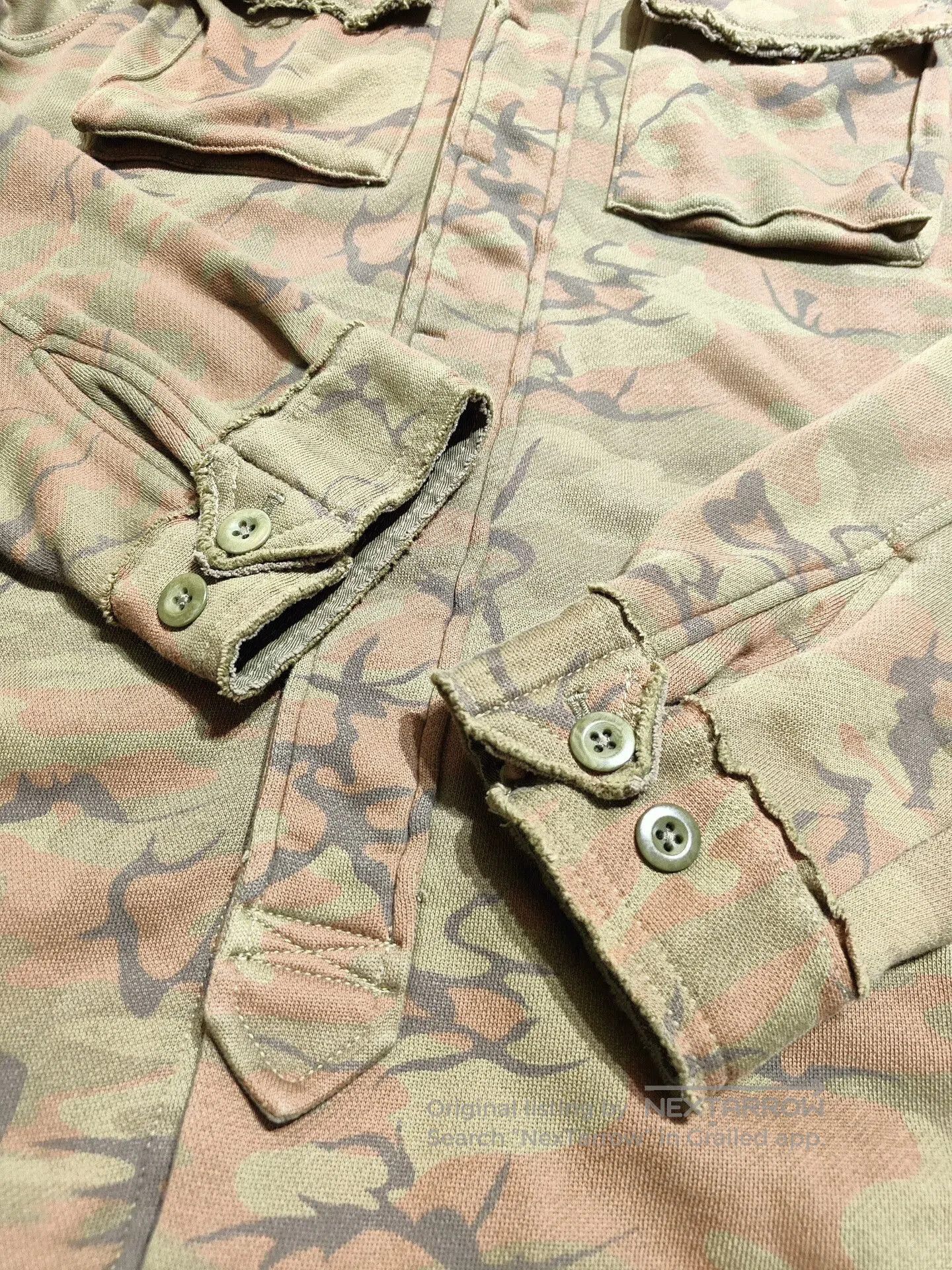 RRL Ralph Lauren Rugby Camouflage Knitted Military Jacket. Size US M / EU 48-50 / 2 - 6 Thumbnail