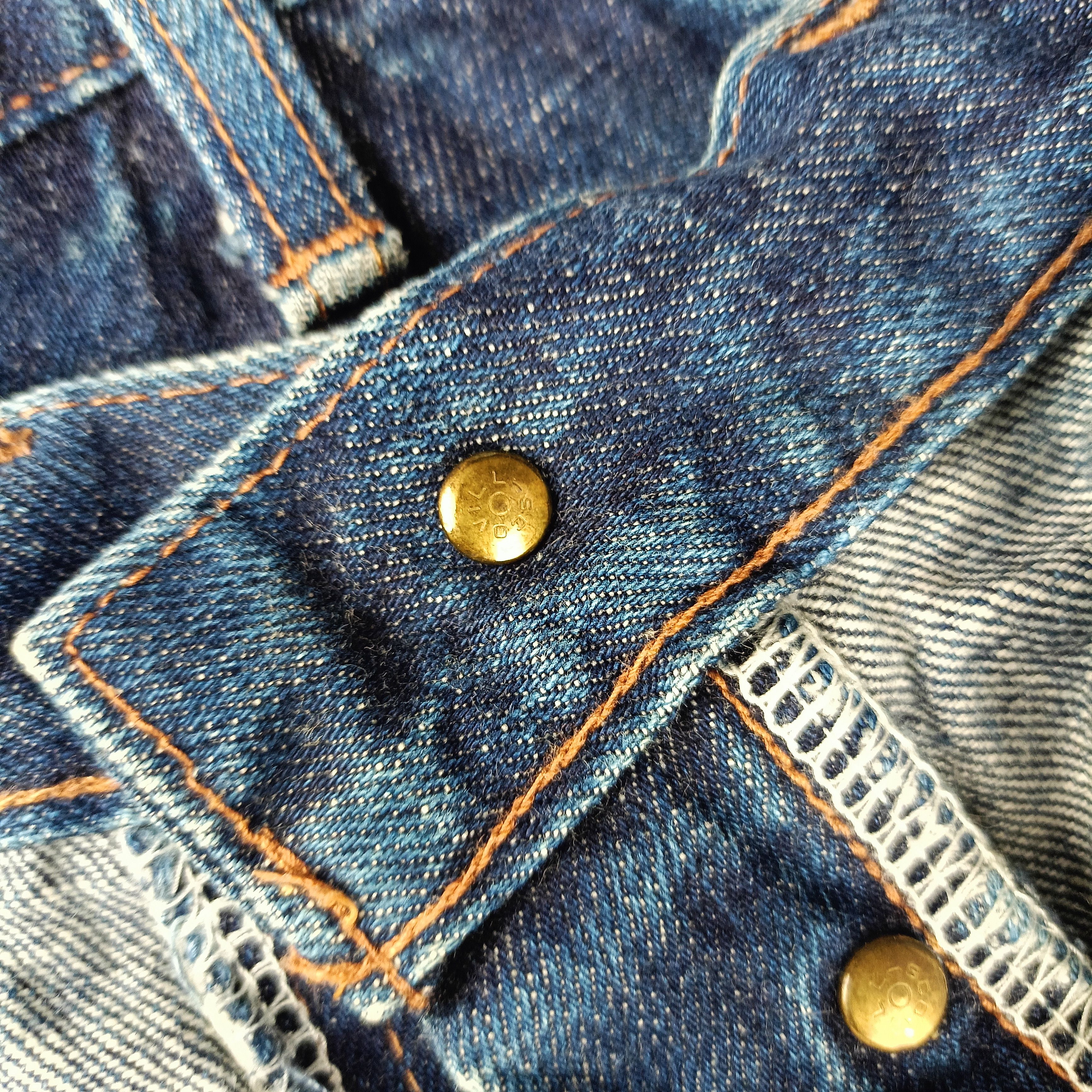Japanese Brand Distressed boot Cut Vintage Big John Size 29" - 24 Thumbnail