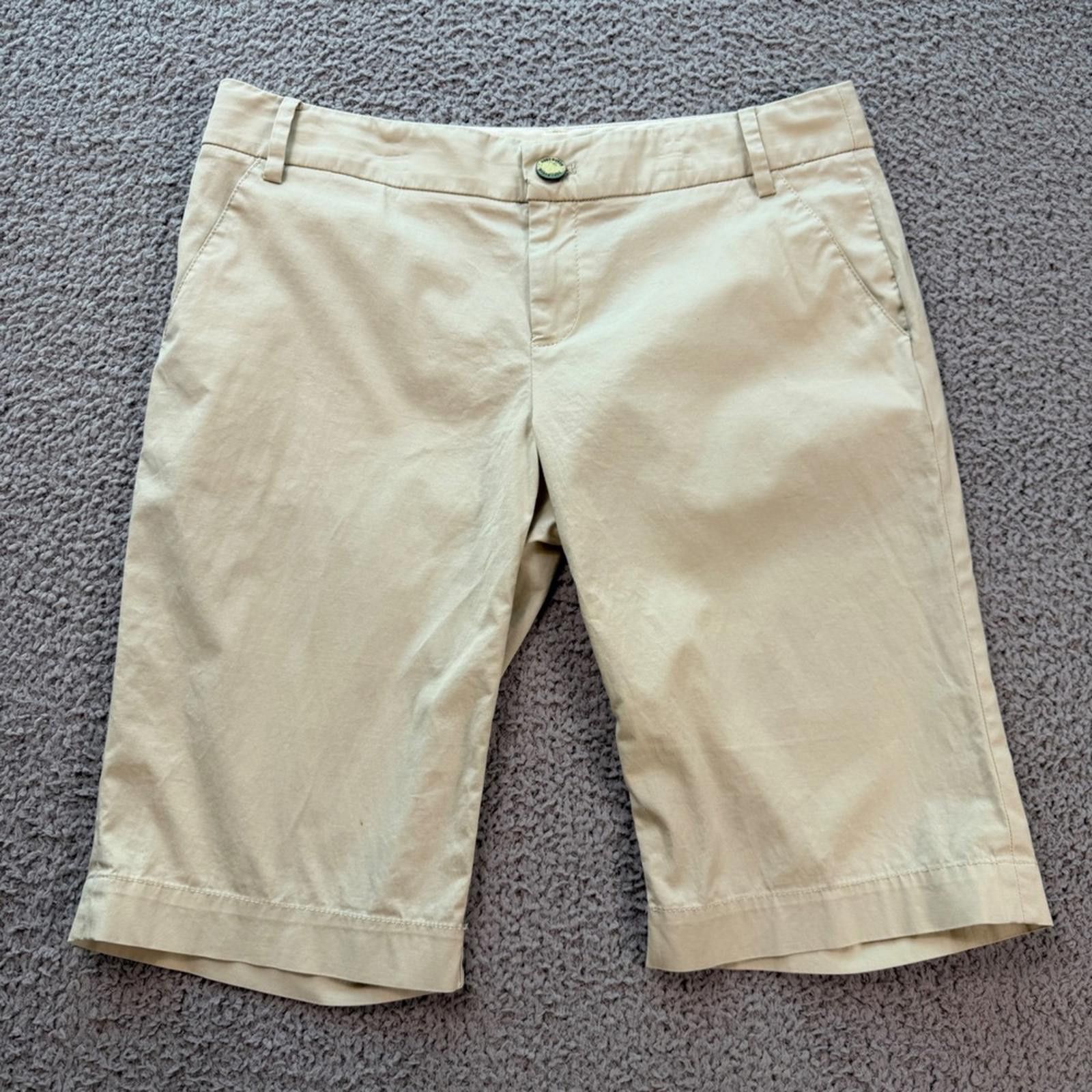 Other Tory Burch Khaki Bermuda Shorts Women 4 Stretch Cotton Size 27" / US 4 / IT 40 - 1 Thumbnail