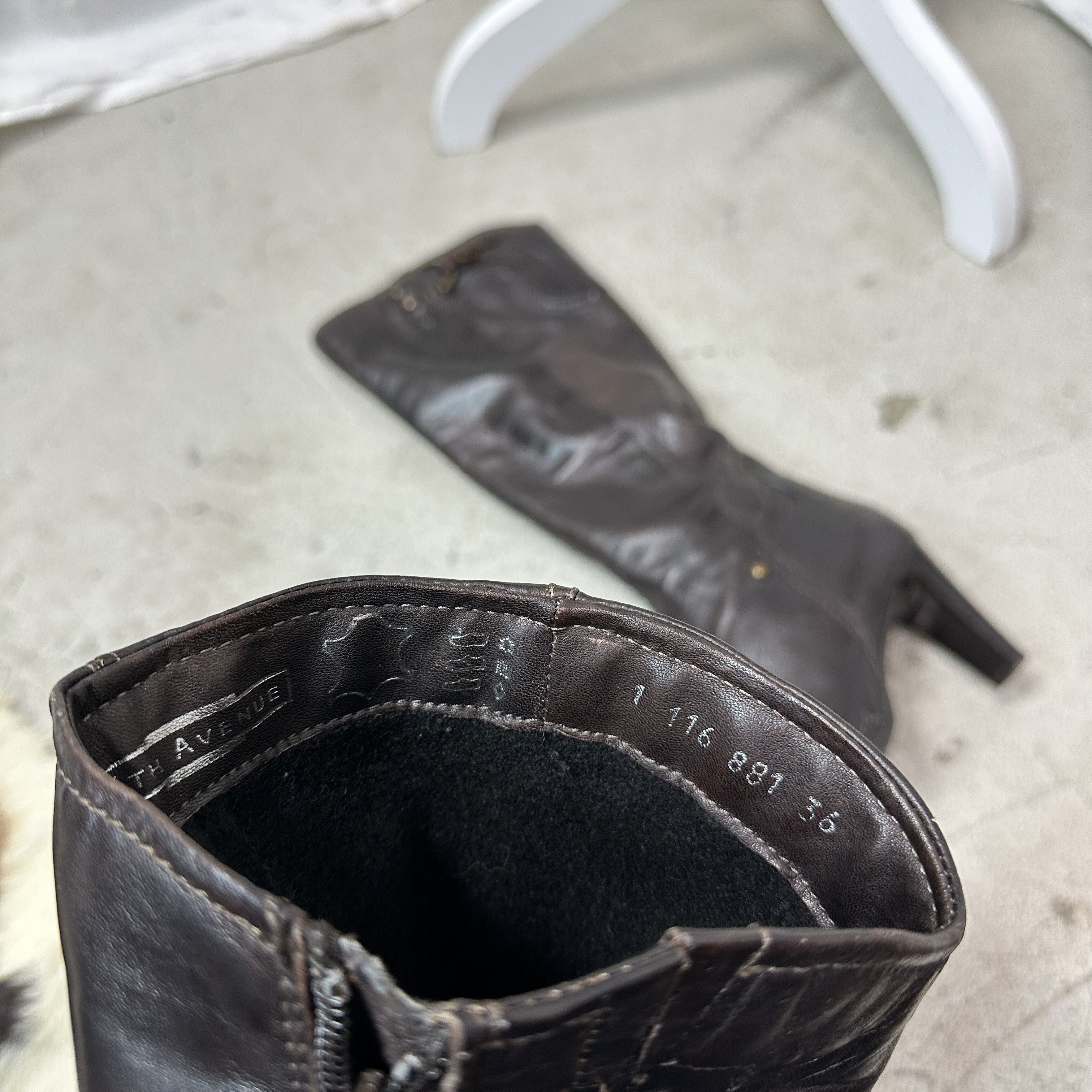 Vintage Vintage Leather Pointy Buckled Chocolate Brown Boots Y2K Size US 6 / IT 36 - 10 Thumbnail