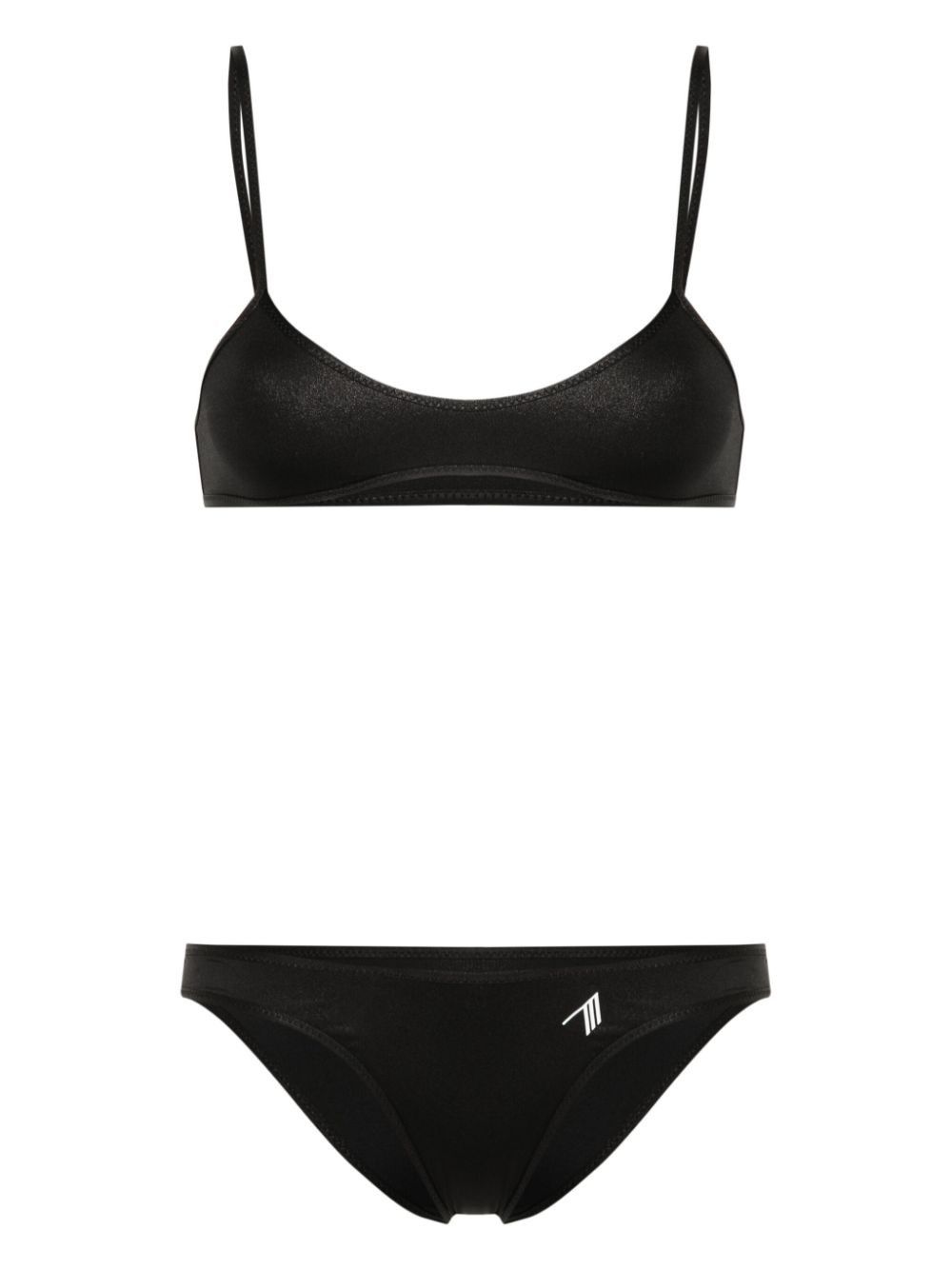 The Attico o1mle0525 Size: S / Wet Effect Bikini Set in Black Size ONE SIZE - 1 Thumbnail