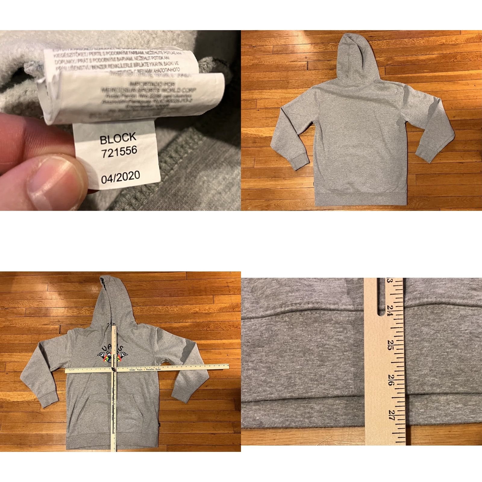 Vans VANS Rainbow Hoodie Men’s Medium Grey Shirt? Size US M / EU 48-50 / 2 - 8 Thumbnail