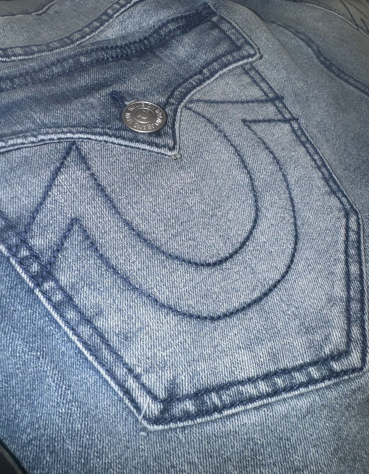 True Religion True Religion Blue Stitch Denim Size US 31 - 1 Thumbnail