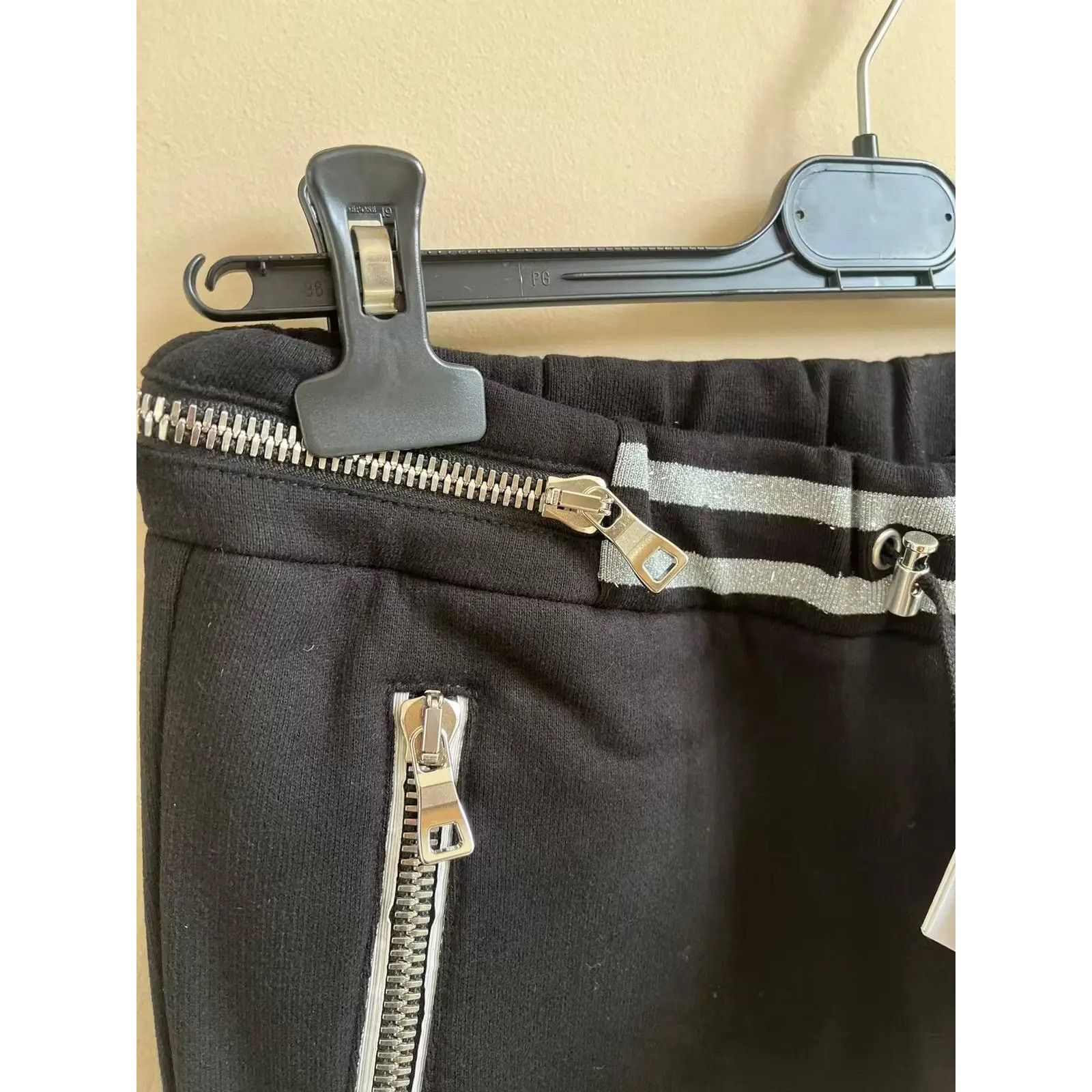 Balmain o1rshd1 Biker Sweat Pants With Silver Waist Band in Black Size US 30 / EU 46 - 8 Thumbnail