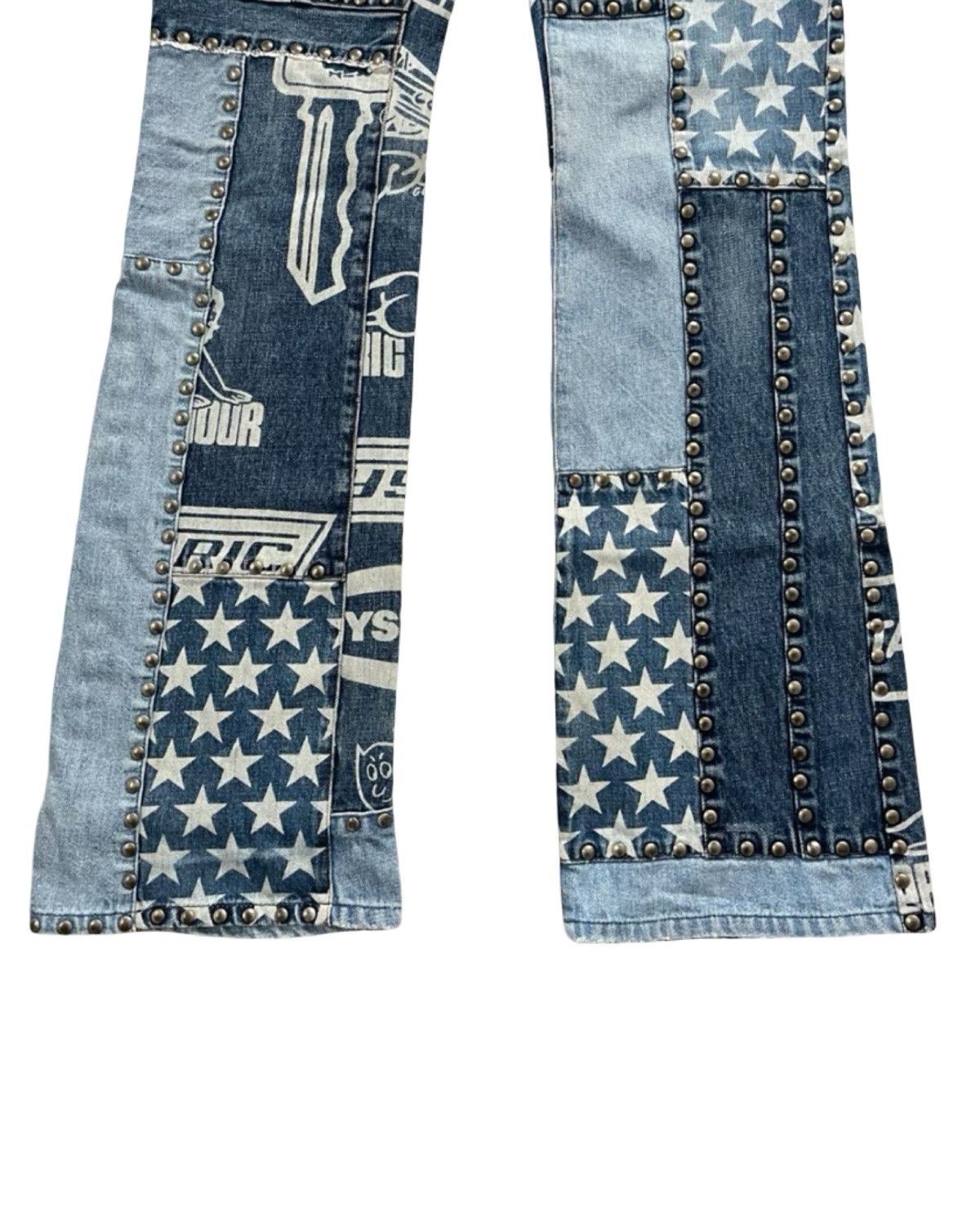 💸RARE💸 Hysteric Glamour 🇯🇵 Flared Studded Denim Jeans - Main Image