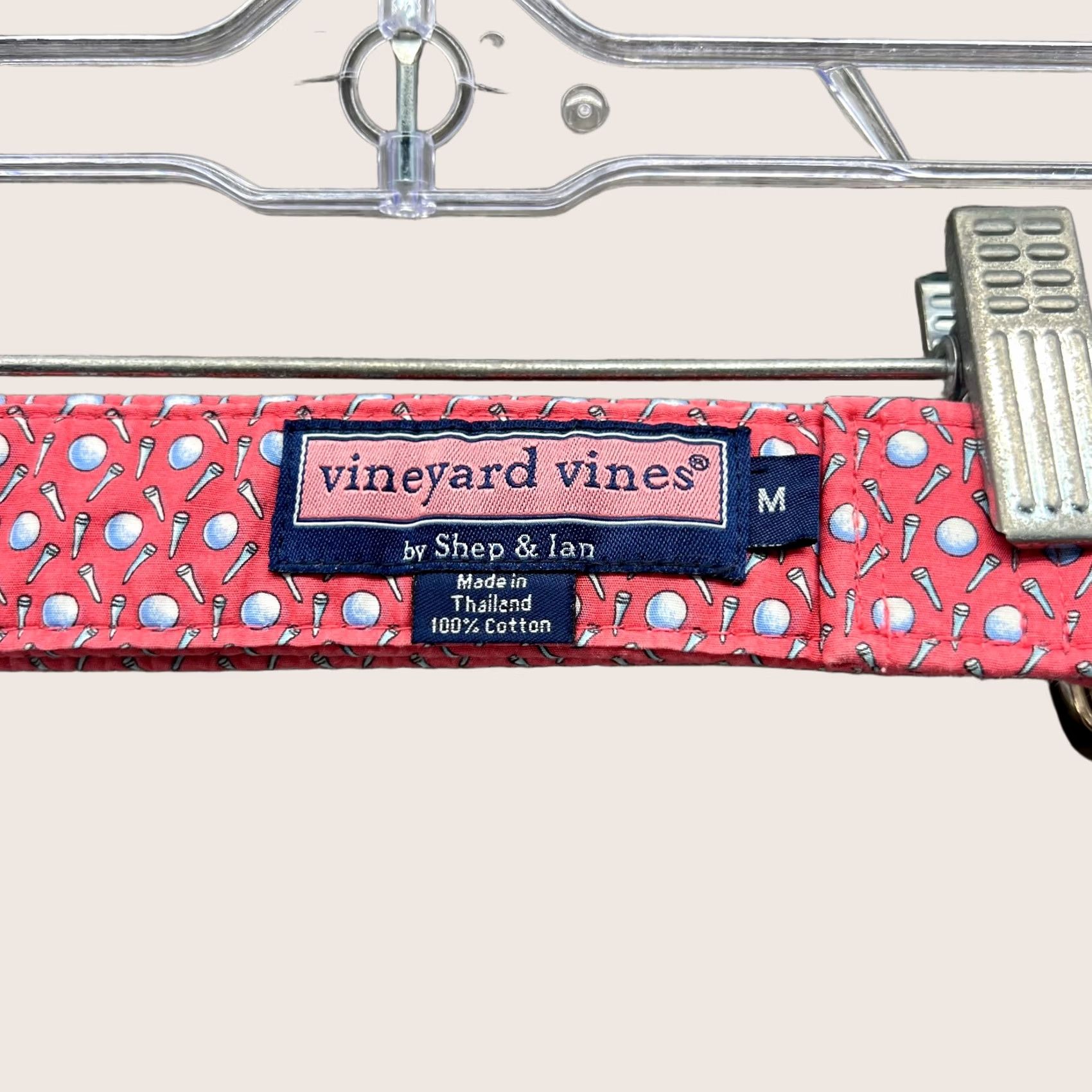 Vineyard Vines Vineyard Vines Belt Women Medium Golf Belt All over Print Double Ring Pink Cotton Belt Width Medium Womens 90s? Size ONE SIZE - 1 Thumbnail