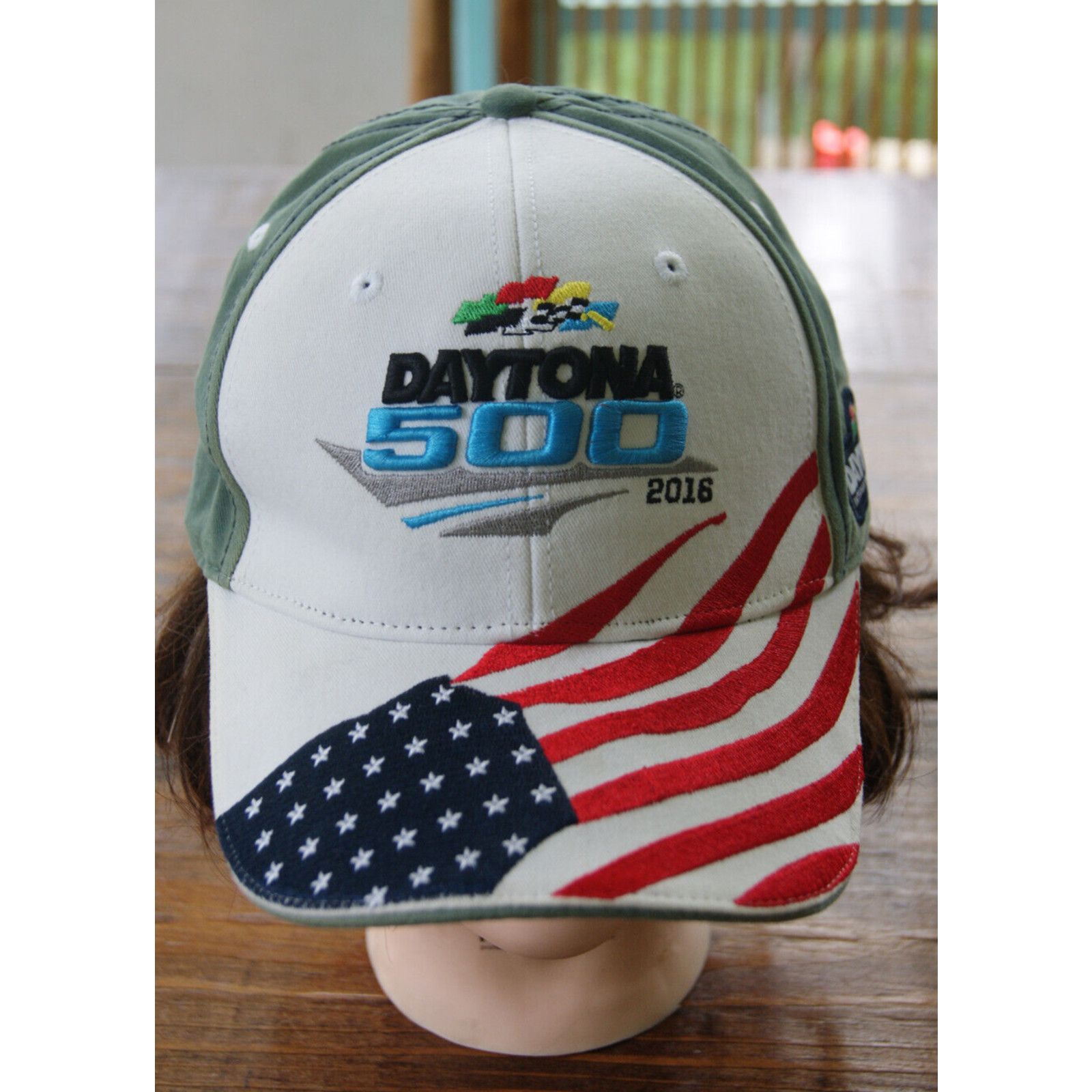NASCAR Daytona 500 2016 USA Flag All Over Bill Print NASCAR Hat Cap Size ONE SIZE - 1 Thumbnail