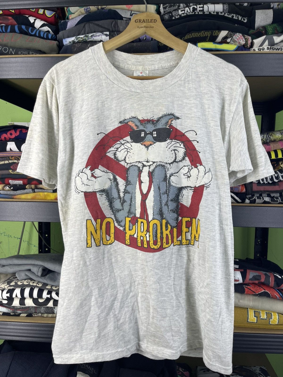 Vintage vintage art 1988s "No Problem" t-shirt features T-Shirt Size US L / EU 52-54 / 3 - 2 Thumbnail
