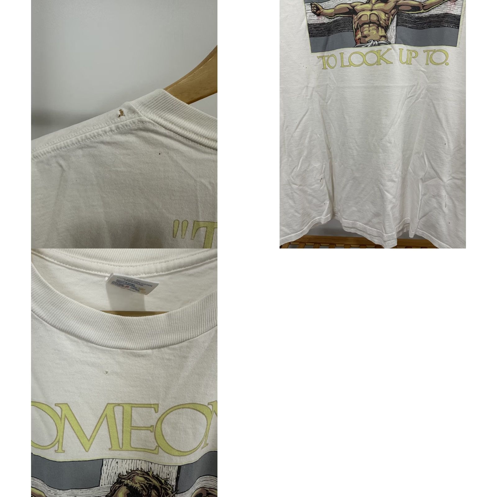 Jerzees VTG Jesus Christian Dying Cross Son Is Lifted T-Shirt XL Men White Jerzees Shirt Size US XL / EU 56 / 4 - 8 Thumbnail