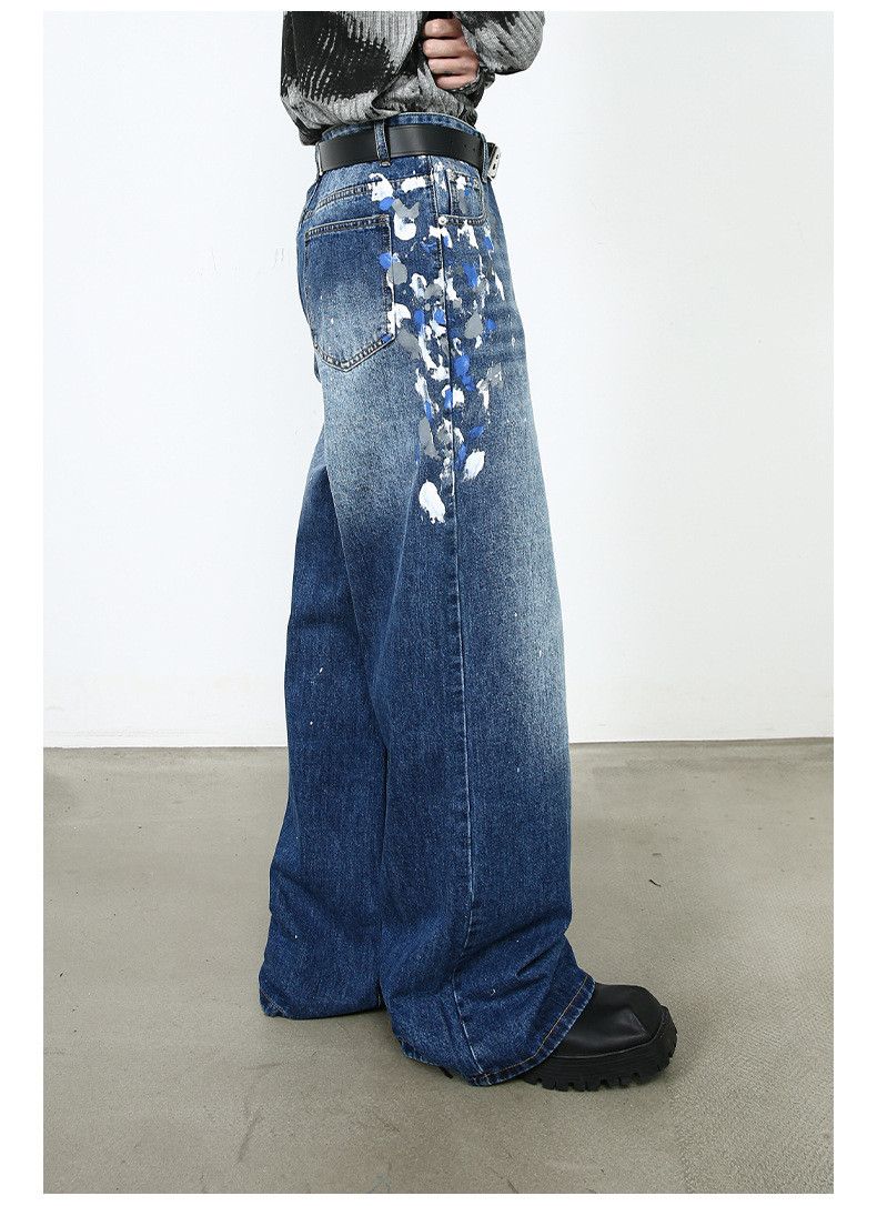 Japanese Brand × Jean Men's street retro ink-splashed trendy jeans Size US 32 / EU 48 - 5 Thumbnail