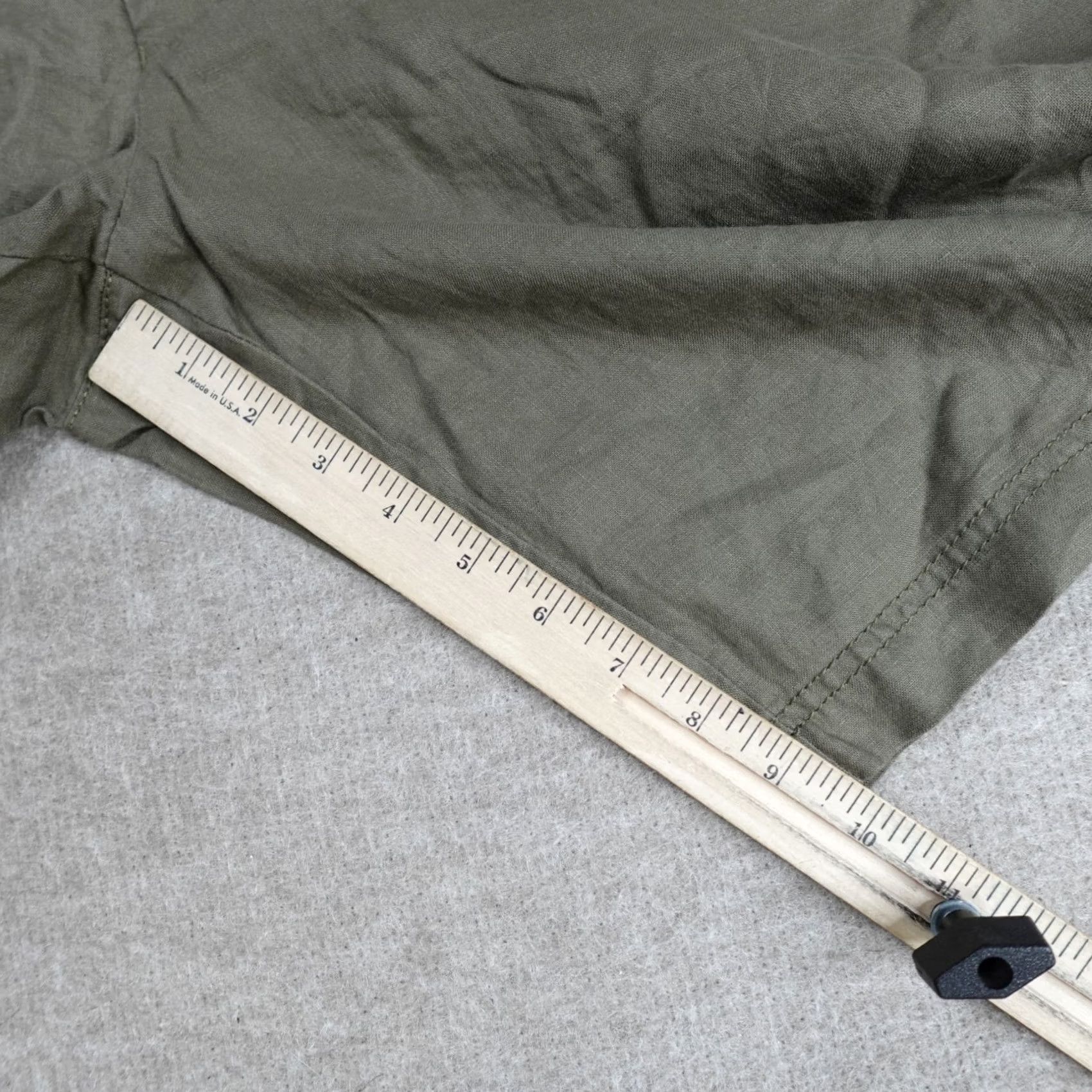 Hugo Boss Hugo Boss Mens Shorts Green Olive Solid Chino 100% Linen Clyde 38 NEW Size US 38 / EU 54 - 4 Thumbnail