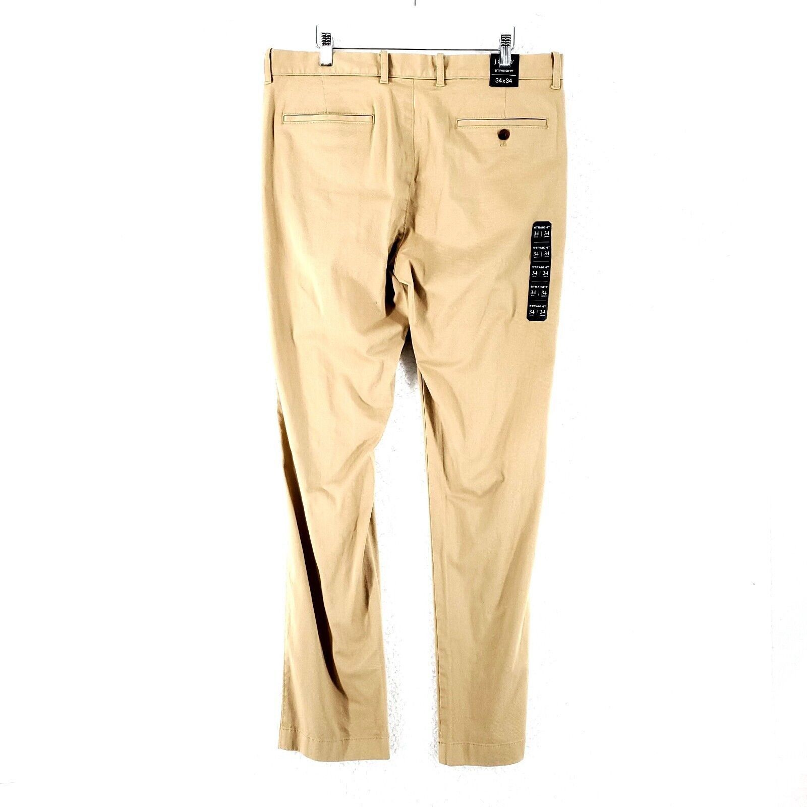 J.Crew NEW J Crew Flex Straight Cotton Chino Pants Tan 35/34 Mid Ri Size US 35 - 2 Thumbnail