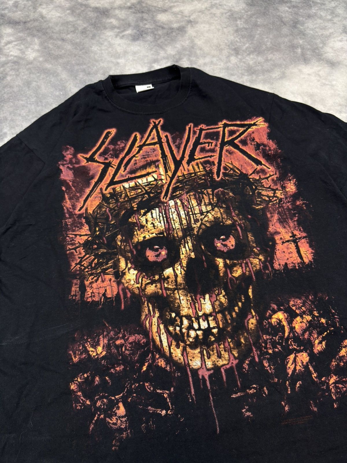Band Tees × Vintage Slayer T shirt vintage band rock Metal opium affliction 90s Size US L / EU 52-54 / 3 - 2 Thumbnail