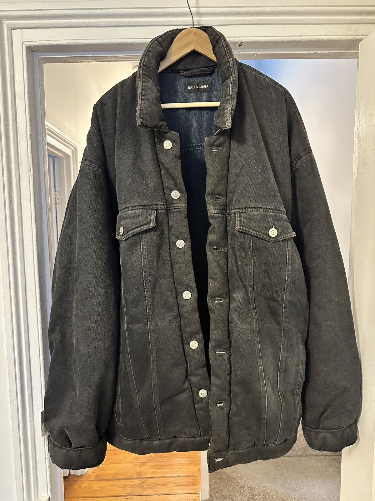 Balenciaga Padded denim jacket Size US S / EU 44-46 / 1 - 1 Thumbnail