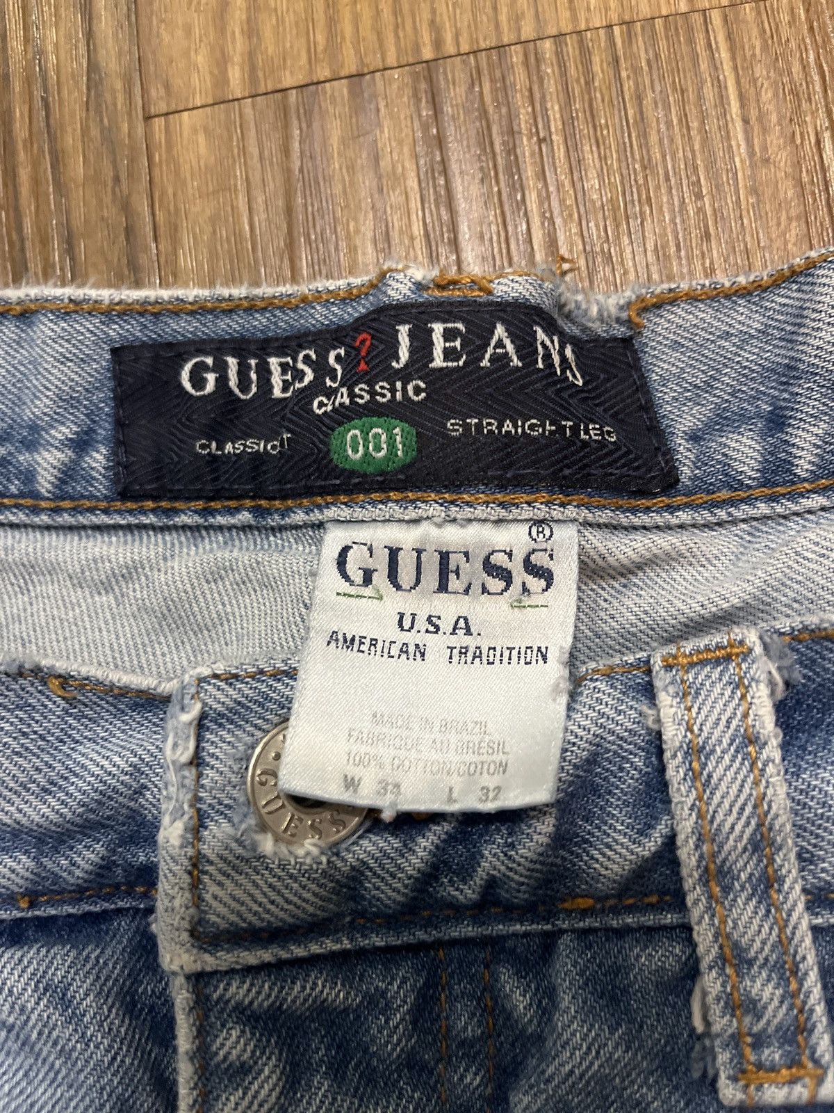 Guess Vintage Guess Straight Leg Jeans Size US 32 / EU 48 - 4 Thumbnail