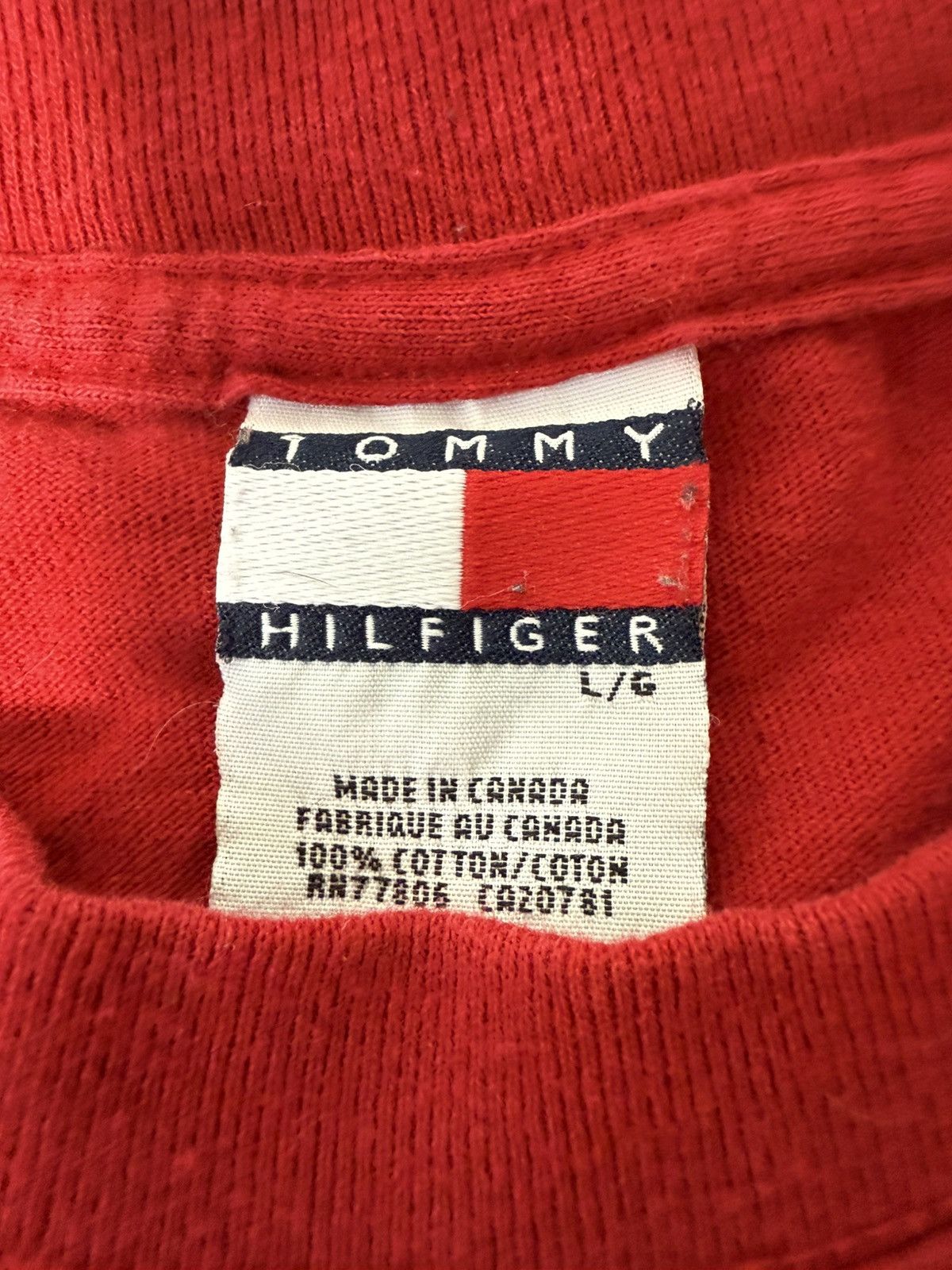 Tommy Hilfiger Vintage Made in Canada Tommy Hilfiger Longsleeve T-Shirt Size US L / EU 52-54 / 3 - 4 Thumbnail
