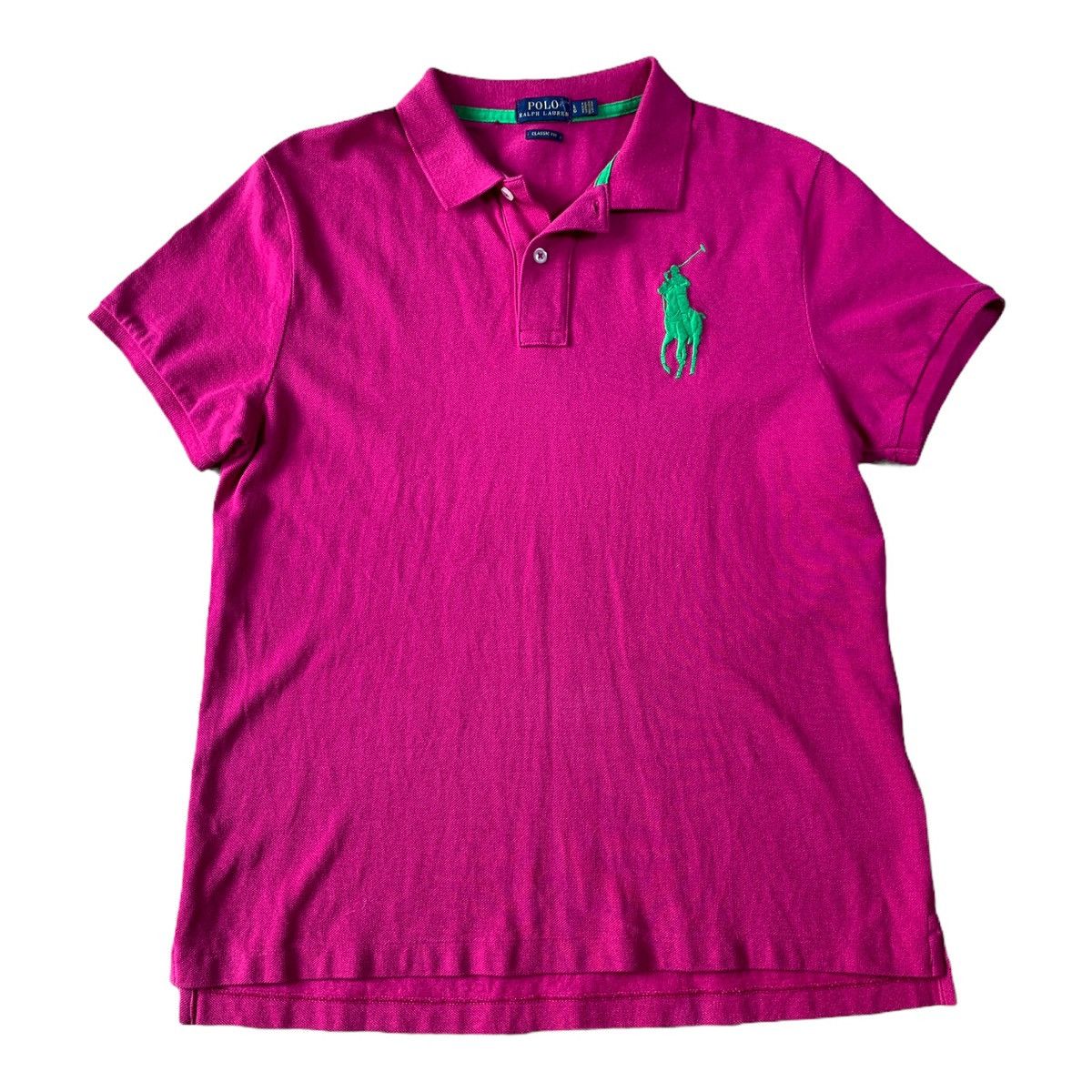 Ralph Lauren Shirt Womens 8 Pink Striped Long Sleeve Golf
