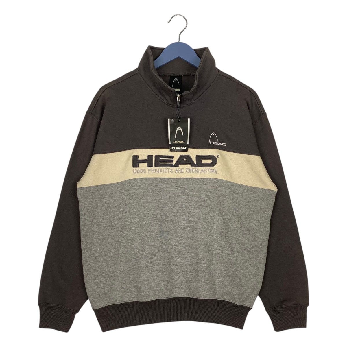 Vintage Head Quater Zip Embroidered Multi Color