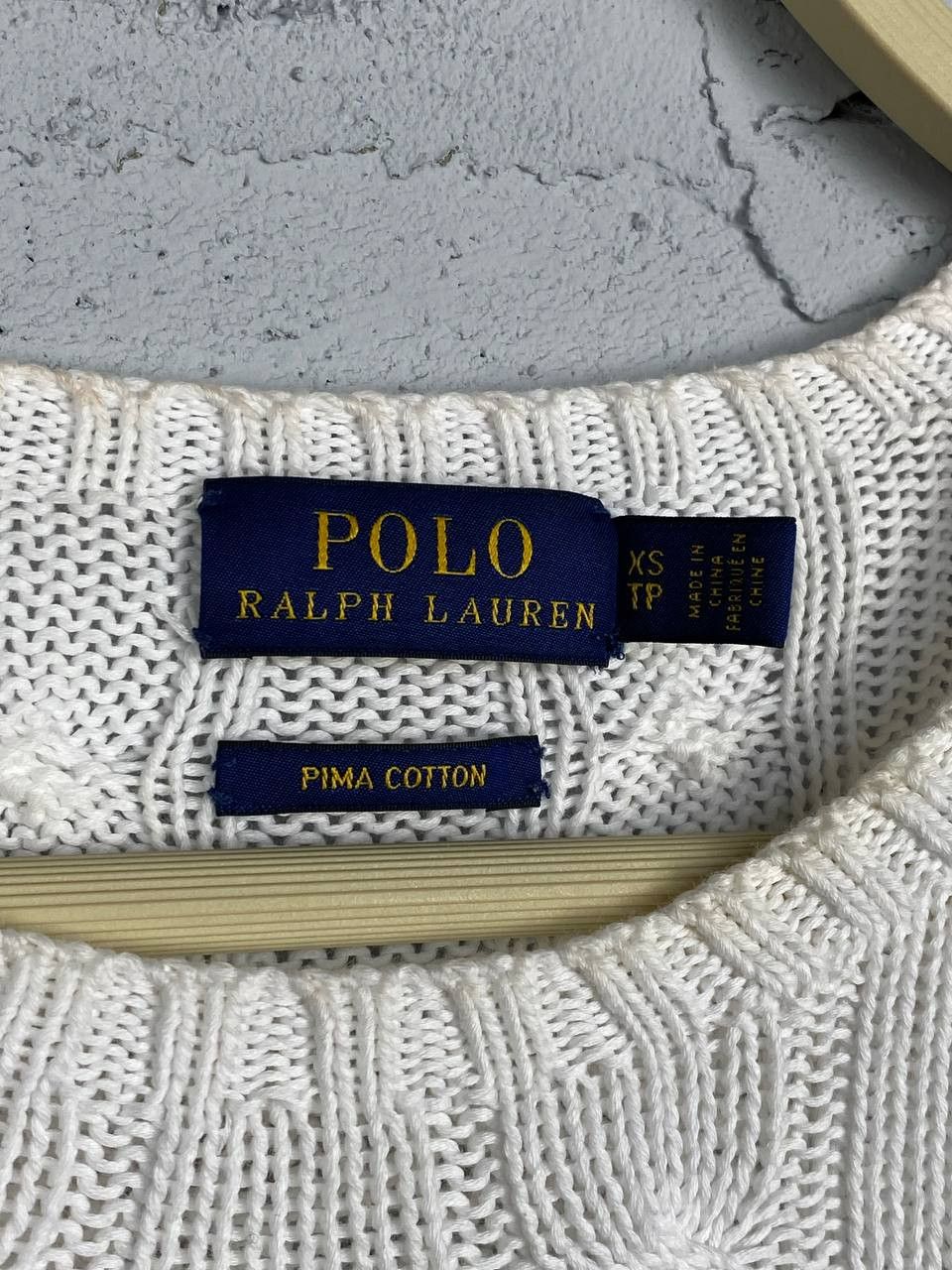 Polo Ralph Lauren × Ralph Lauren Vintage Ralph Lauren White Cable Knit CrewNeck Sweater Size XS / US 0-2 / IT 36-38 - 3 Thumbnail