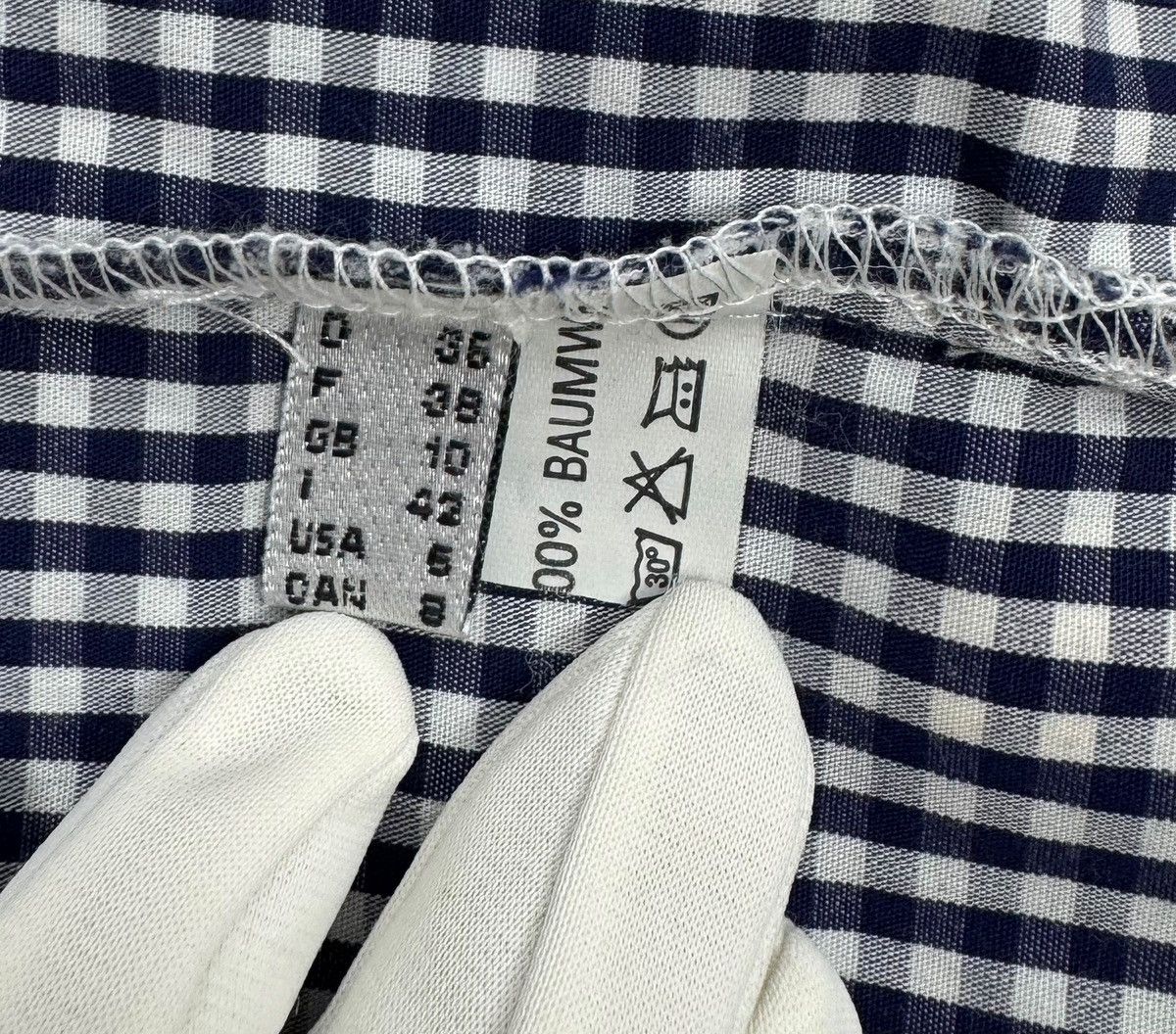 Burberry × Vintage Burberry Vintage Shirt Button Up Burberrys Gold Buttons Size M / US 6-8 / IT 42-44 - 12 Thumbnail
