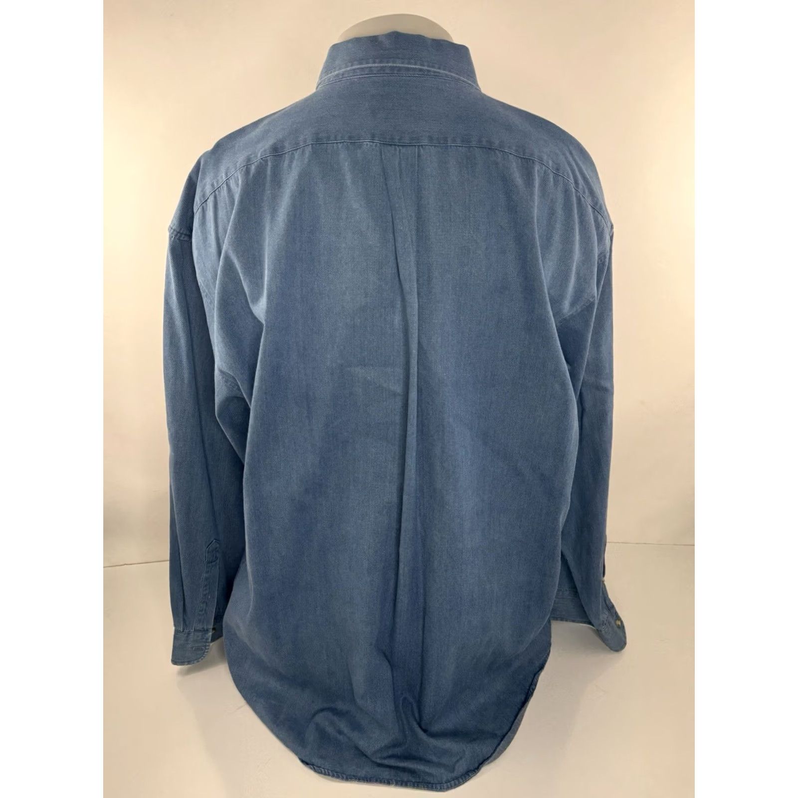Denime PERLIS Crawfish Denim Mens XL New Orleans Shirt Button-Up Long Sleeve Blue Size US XL / EU 56 / 4 - 3 Thumbnail