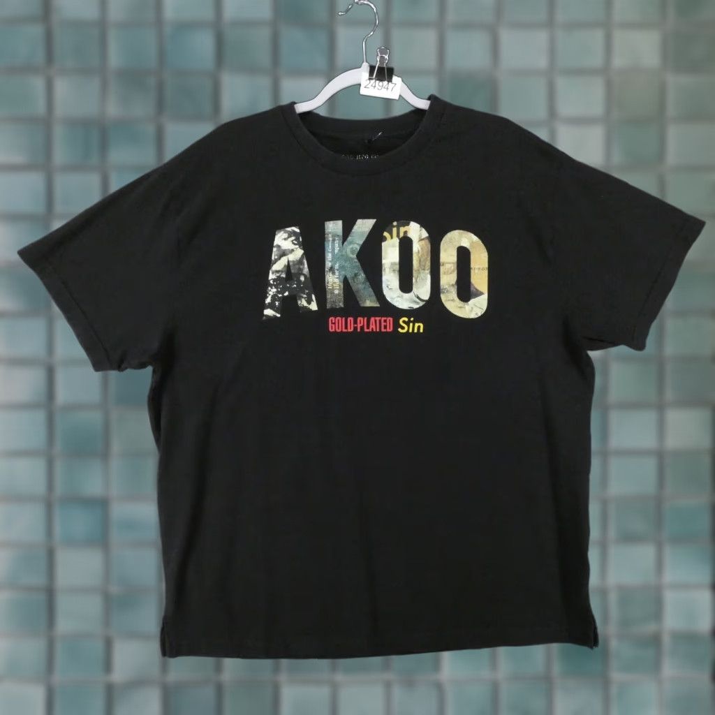 Spell AKOO Shirt Men 3XL Short Sleeve Black Tee Logo Spell Out Size US XXL / EU 58 / 5 - 1 Thumbnail
