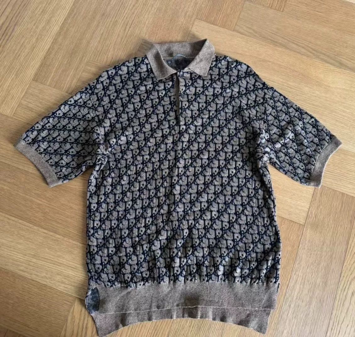 Dior Dior Travis Scott Brown Monogram Knit Polo Size US XS / EU 42 / 0 - 1 Thumbnail
