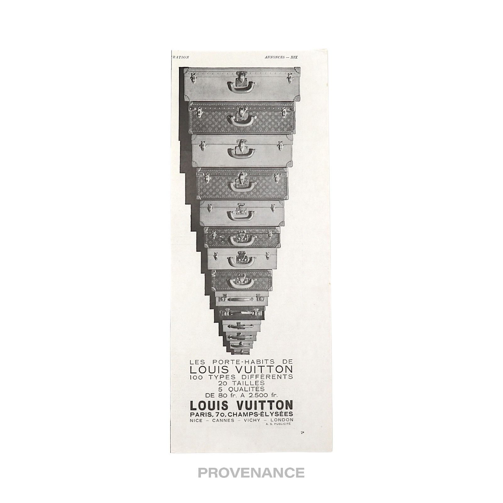 Louis Vuitton 🔴 Louis Vuitton Antique Vintage Newsprint Ad - Trunks Stack Size ONE SIZE - 4 Thumbnail