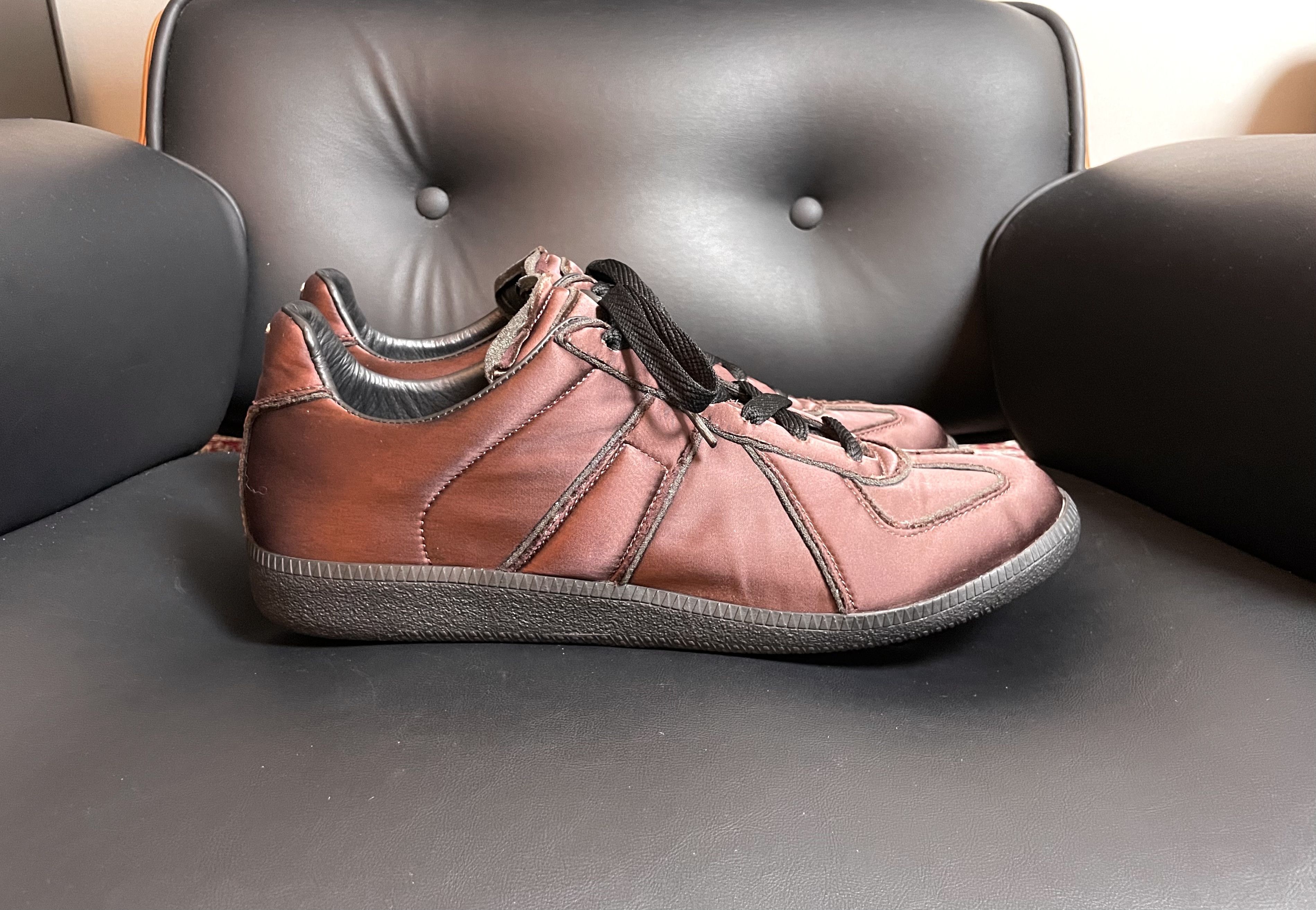 Maison Margiela Maison Margiela GAT (Satin Burgundy 2019) Size US 12 / EU 45 - 6 Thumbnail