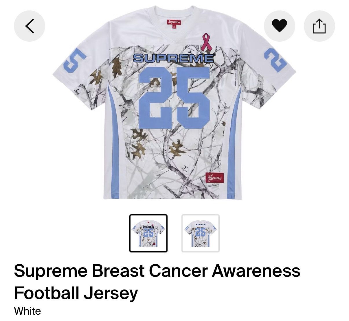 Supreme Supreme Breast Cancer Awareness Football Jersey Size US L / EU 52-54 / 3 - 1 Thumbnail