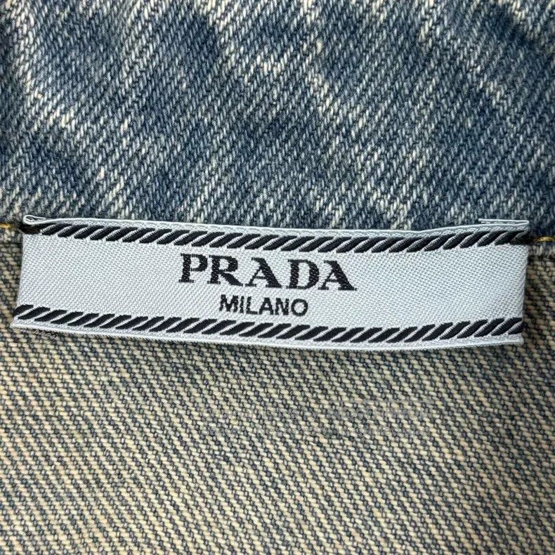 Prada Prada Blue washed destruction triangle logo shirt jacket Size XS / US 0-2 / IT 36-38 - 5 Thumbnail