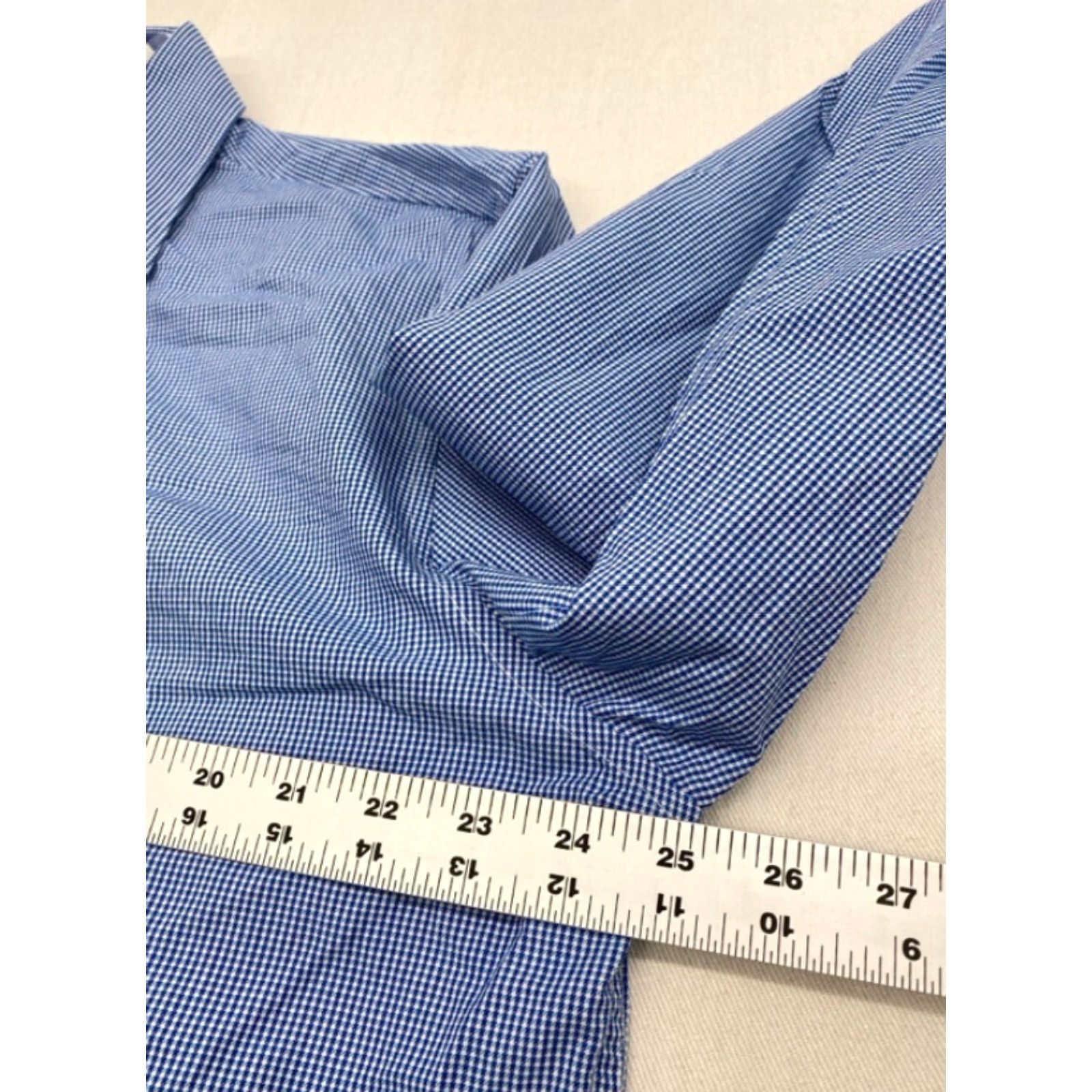 Vintage VINTAGE James Tattersall Mens XL Long Sleeve Button Up Blue Check Shirt Cotton 3955 Size US XL / EU 56 / 4 - 6 Thumbnail