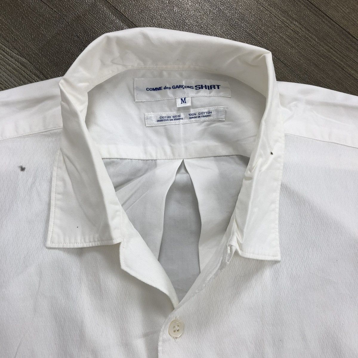 Comme des Garcons Homme 🇫🇷Vintage Comme des Garcons Shirt White Buntton Up Shirt Size US M / EU 48-50 / 2 - 4 Thumbnail