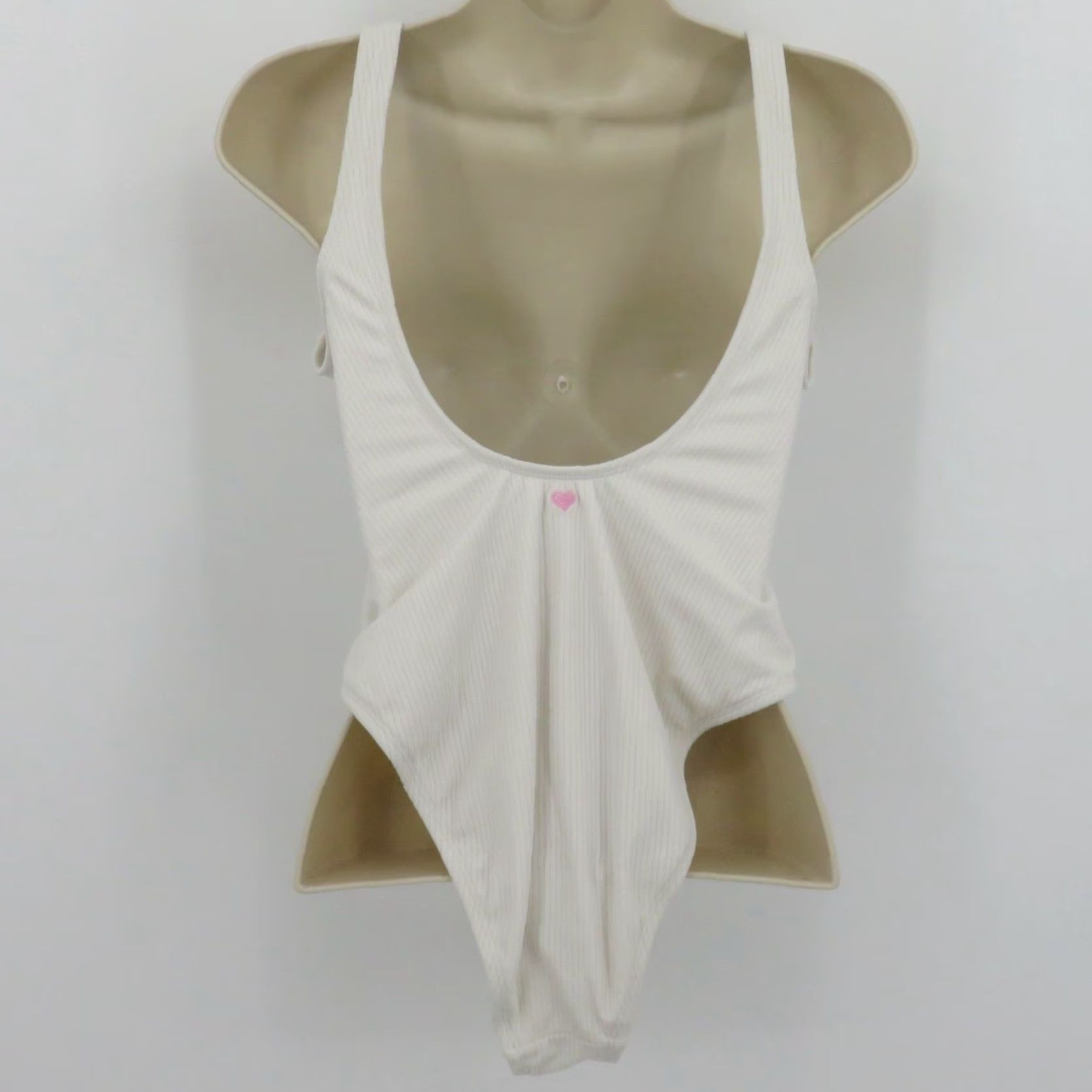 Vintage Stoney Clover Lane Target Women One Piece Swimsuit White Heart Button S Small Navy (S) Size: S Size ONE SIZE - 5 Thumbnail