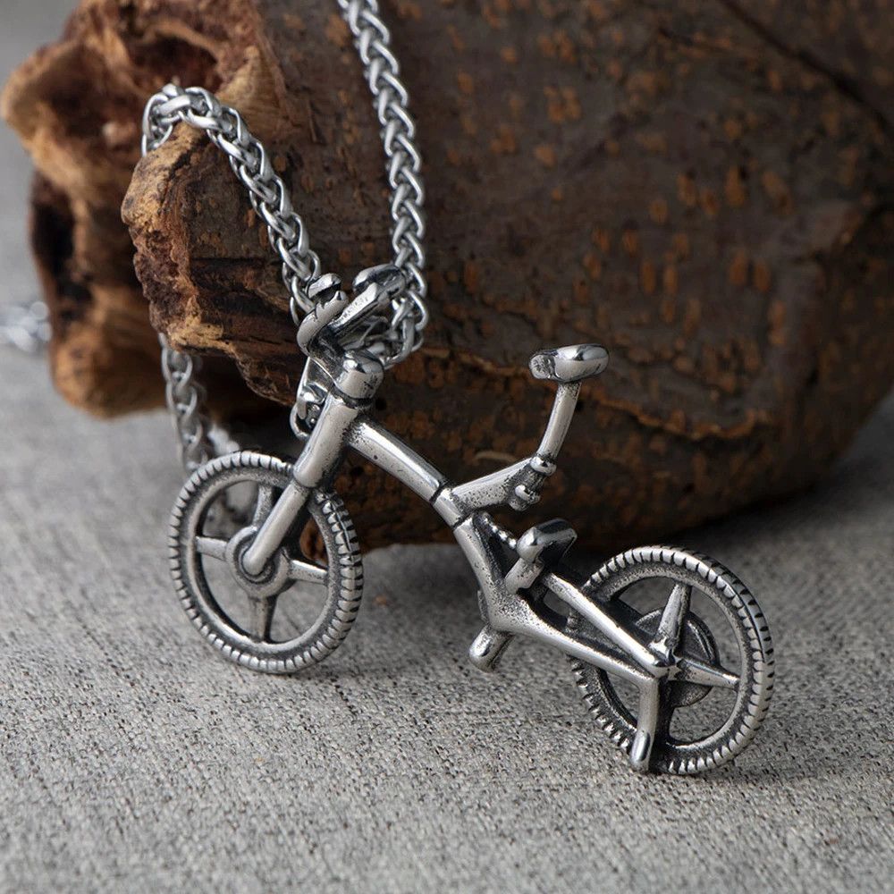 Jewelry Vintage Bike Pendant Necklace Size ONE SIZE - 2 Thumbnail